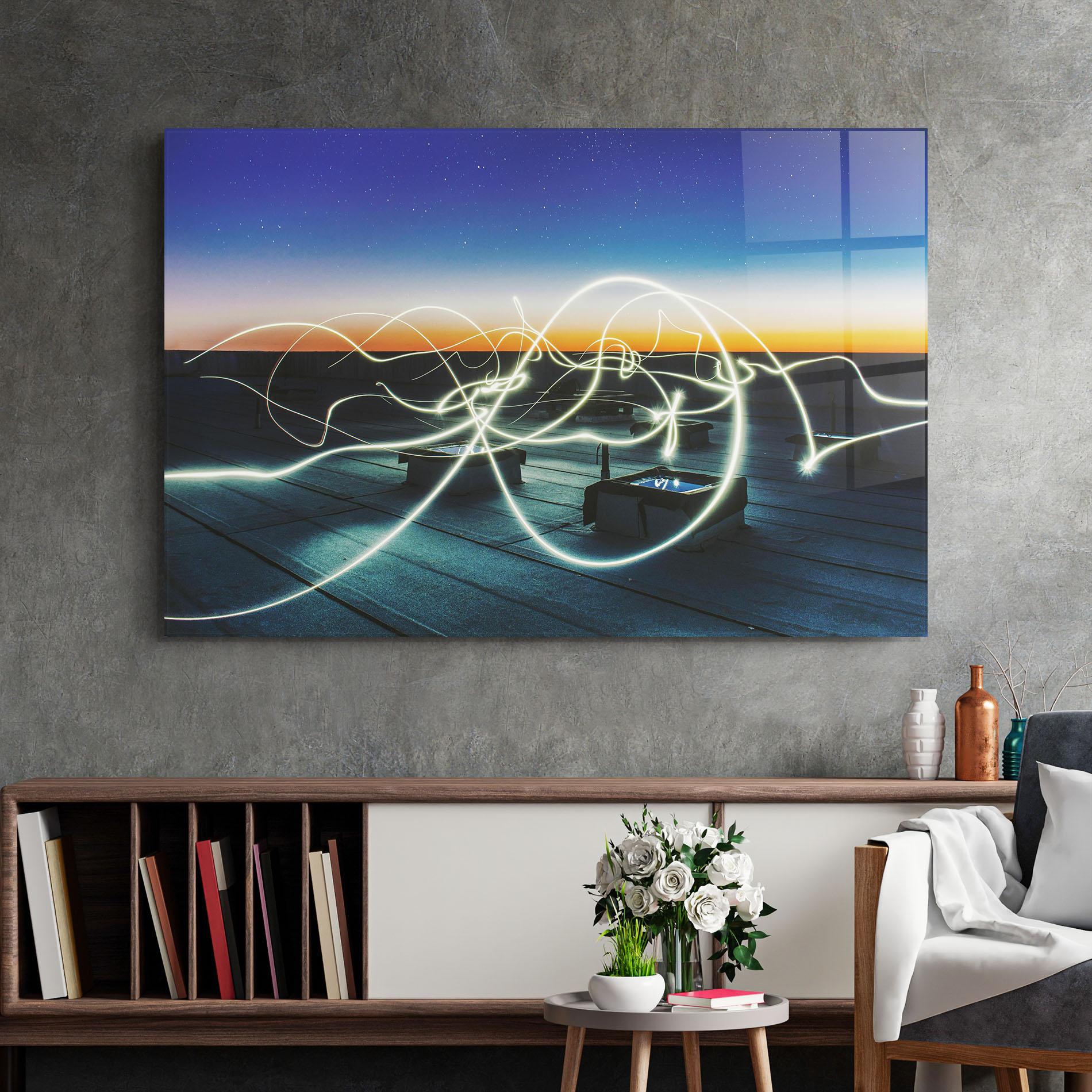 Üvegkép White Light Floating mockup 2