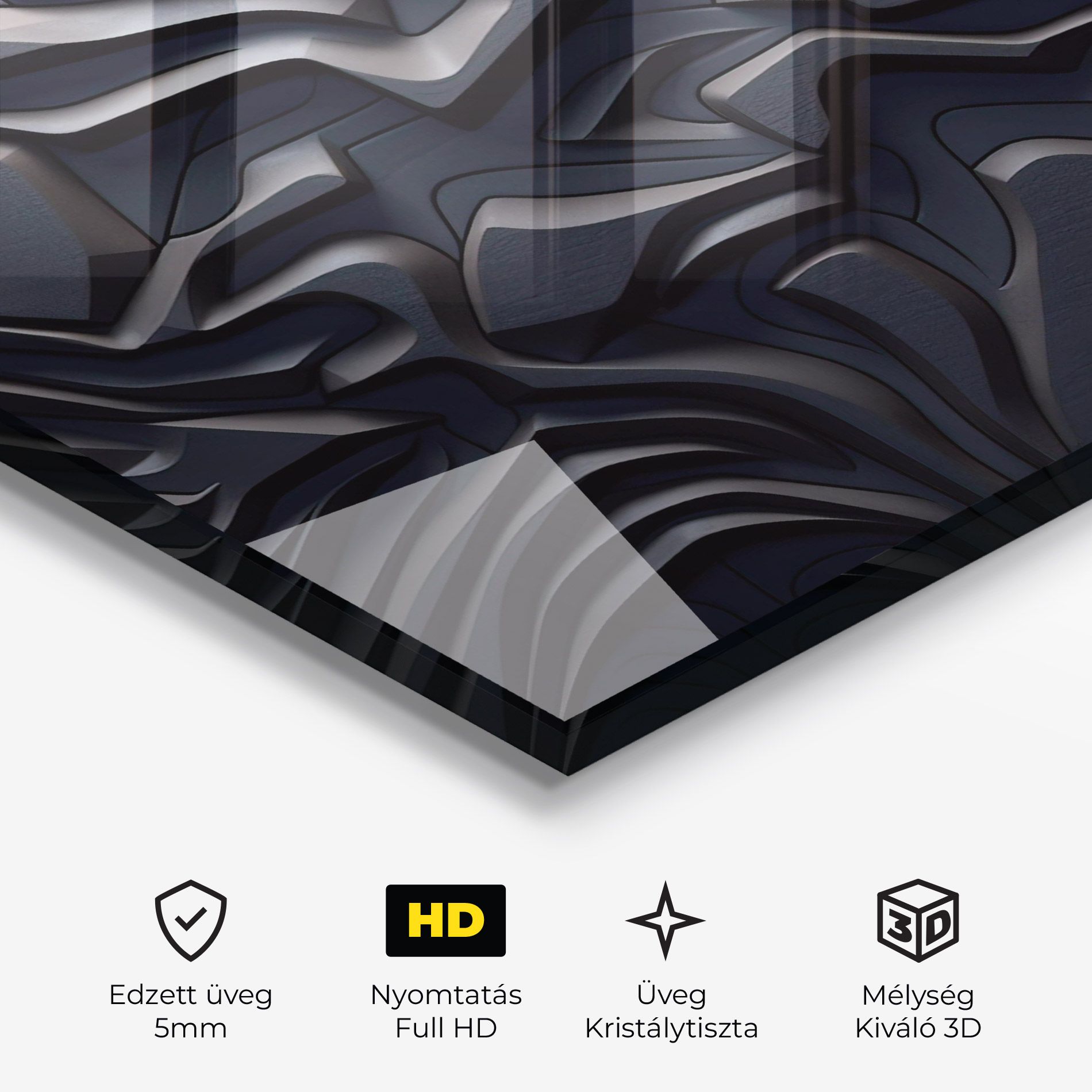 Black 3d Lines mockup 3