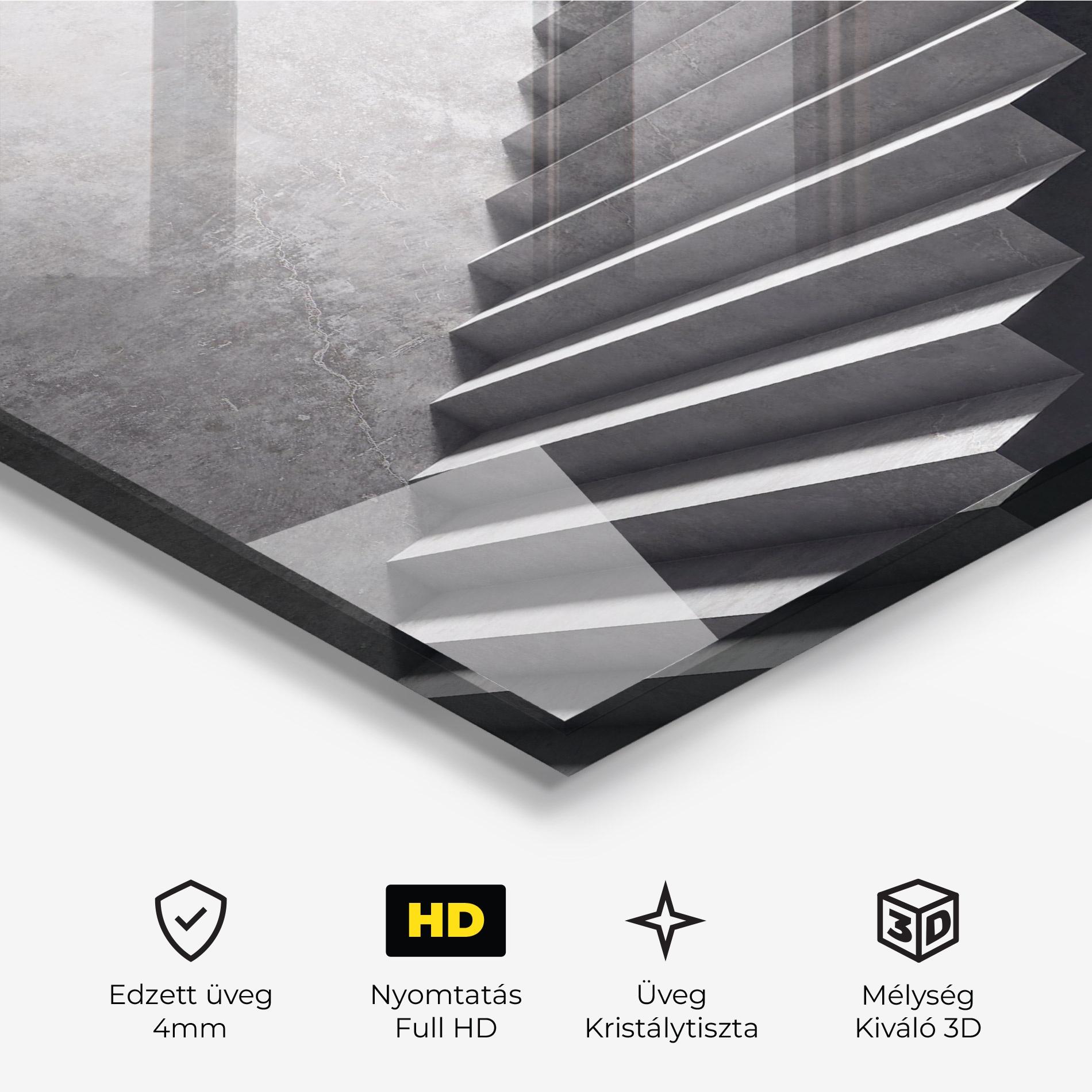 Üvegkép Concrete Stairs mockup 3