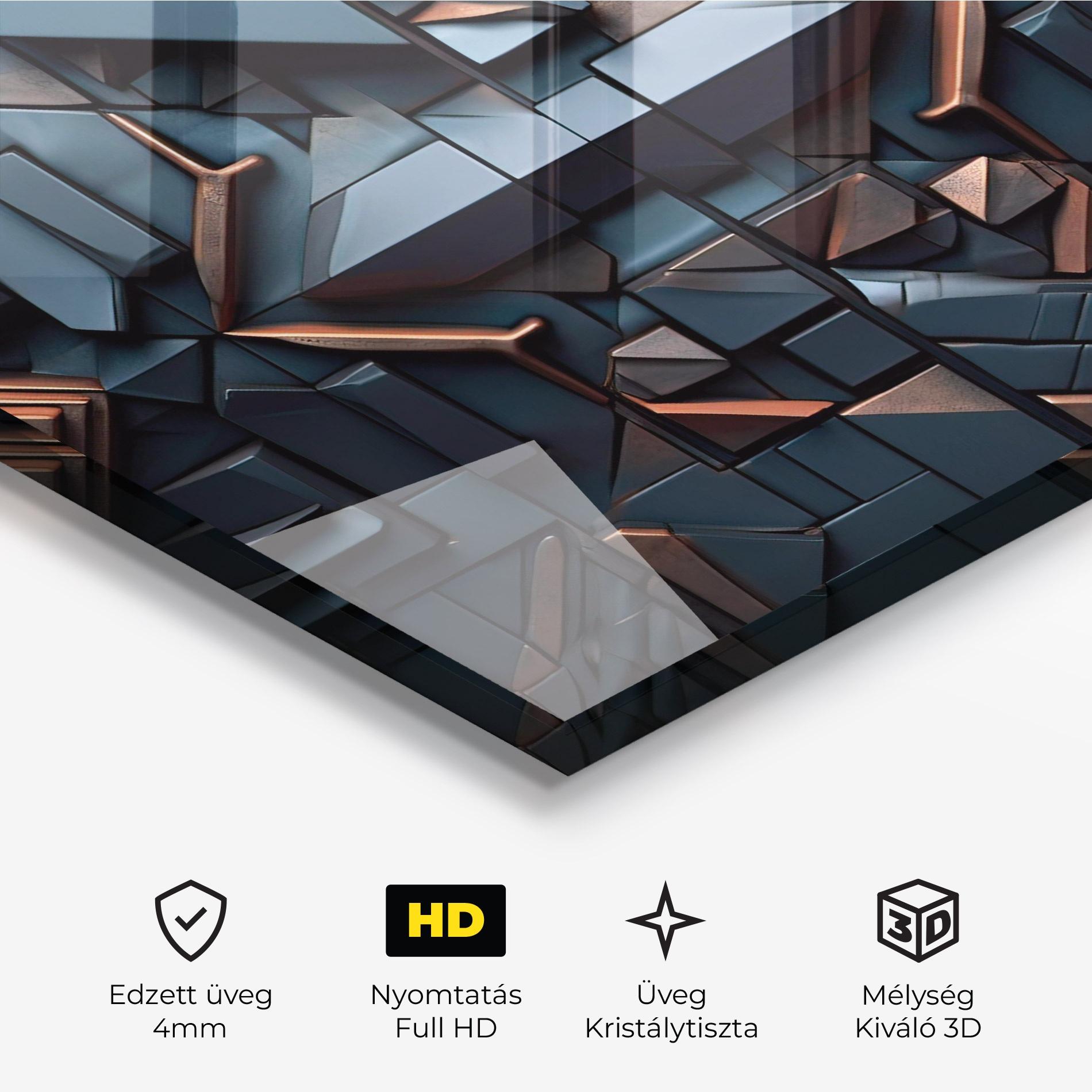 Üvegkép Orange Rhombus mockup 3