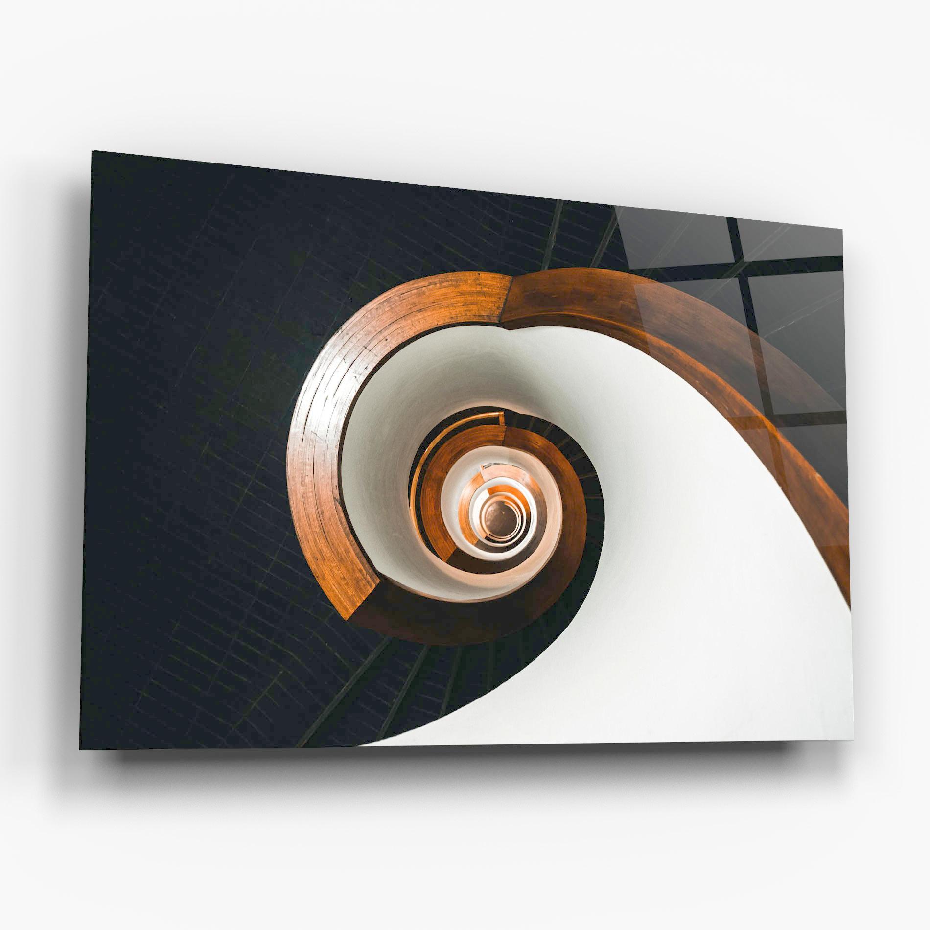 Üvegkép Black Spiral Stairs mockup 6