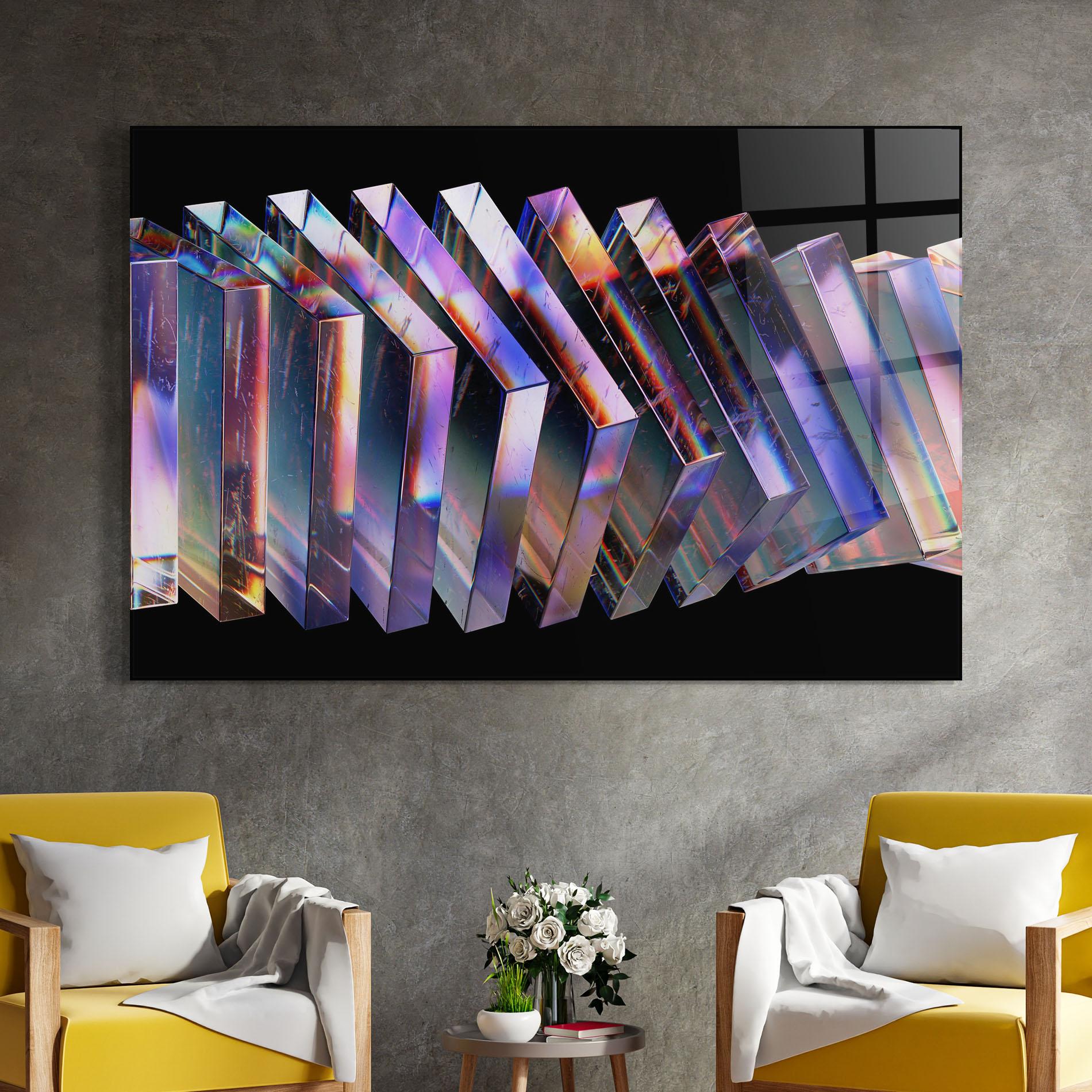 Üvegkép Square Glass Floating mockup 4