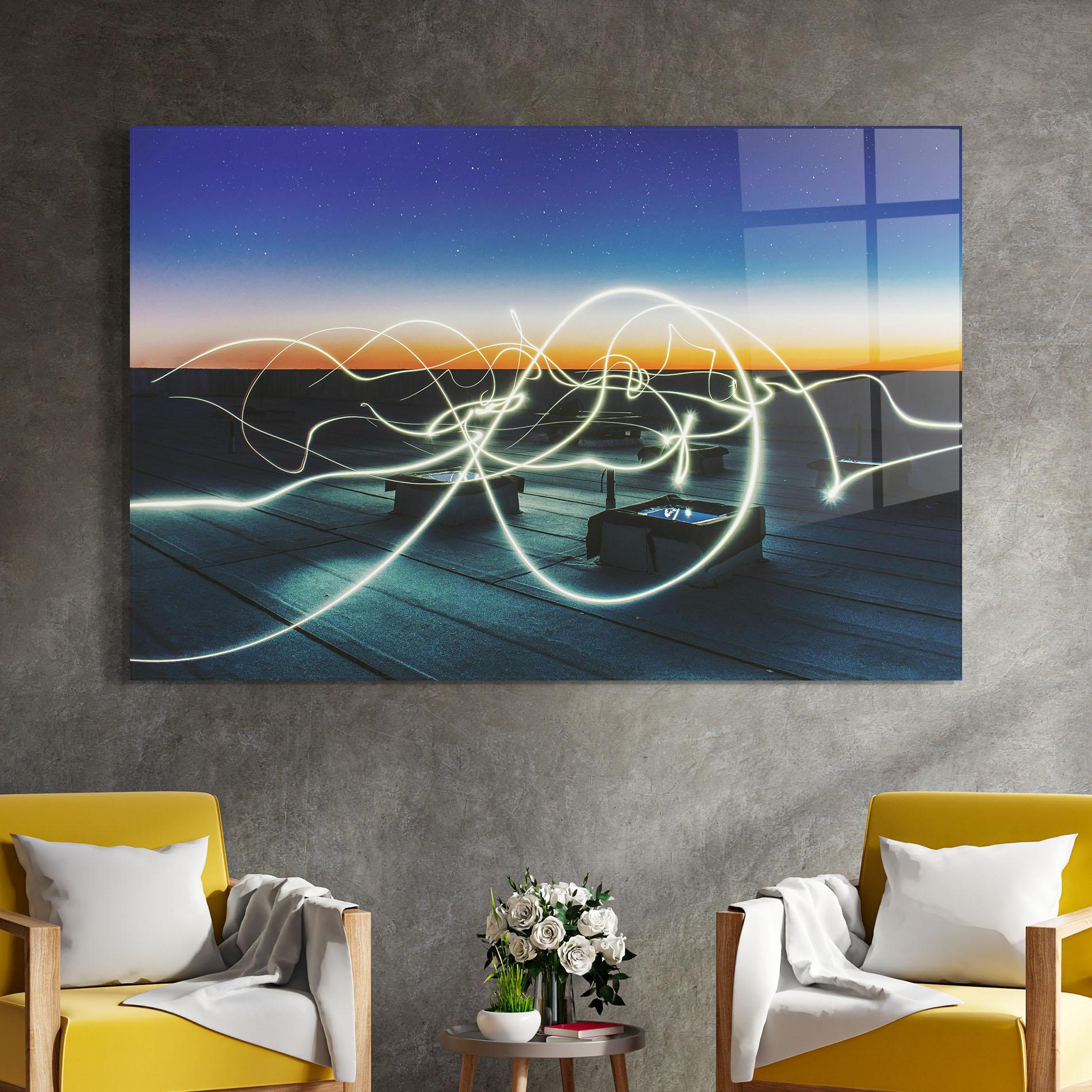 Üvegkép White Light Floating mockup 4