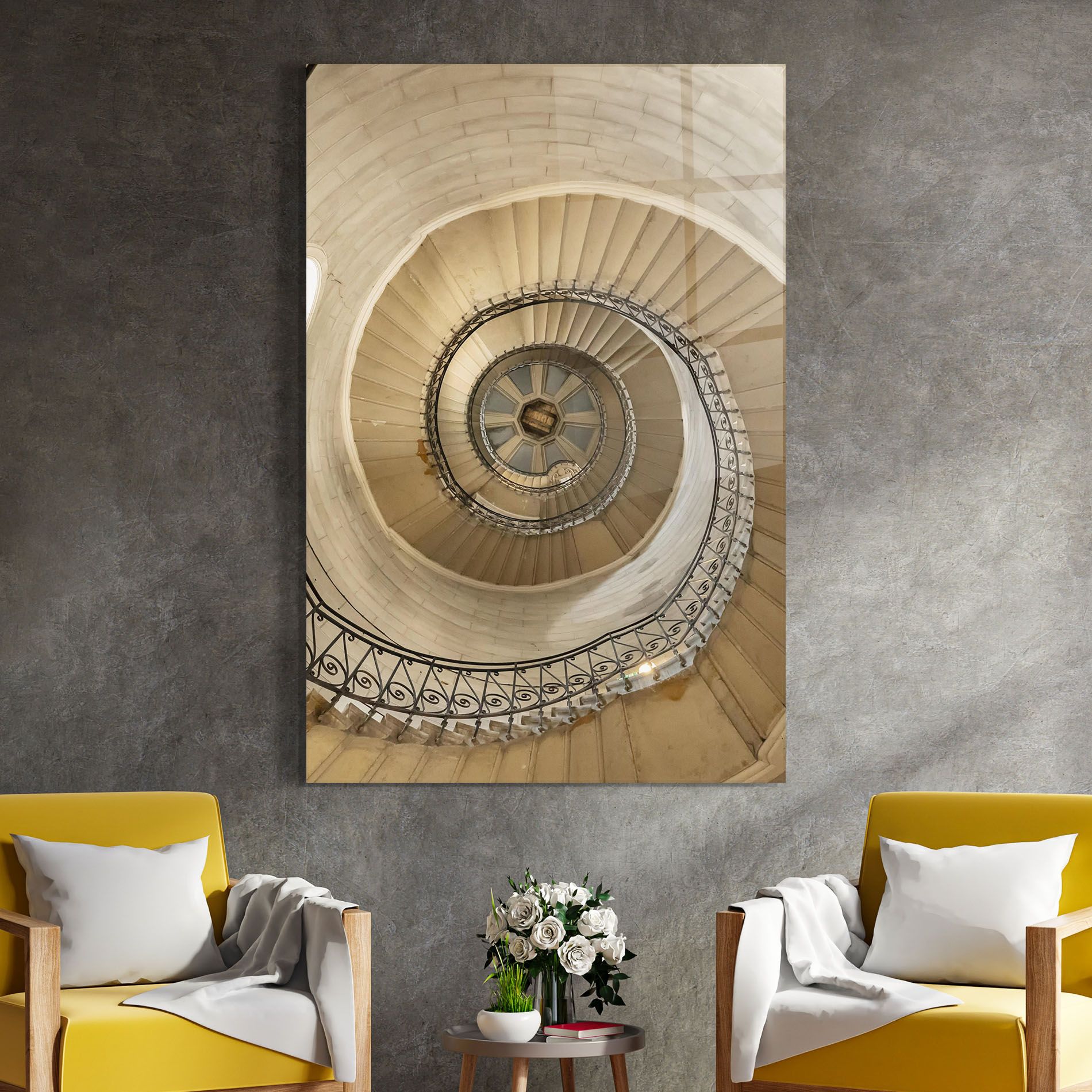 Cream Down Stairs mockup 4