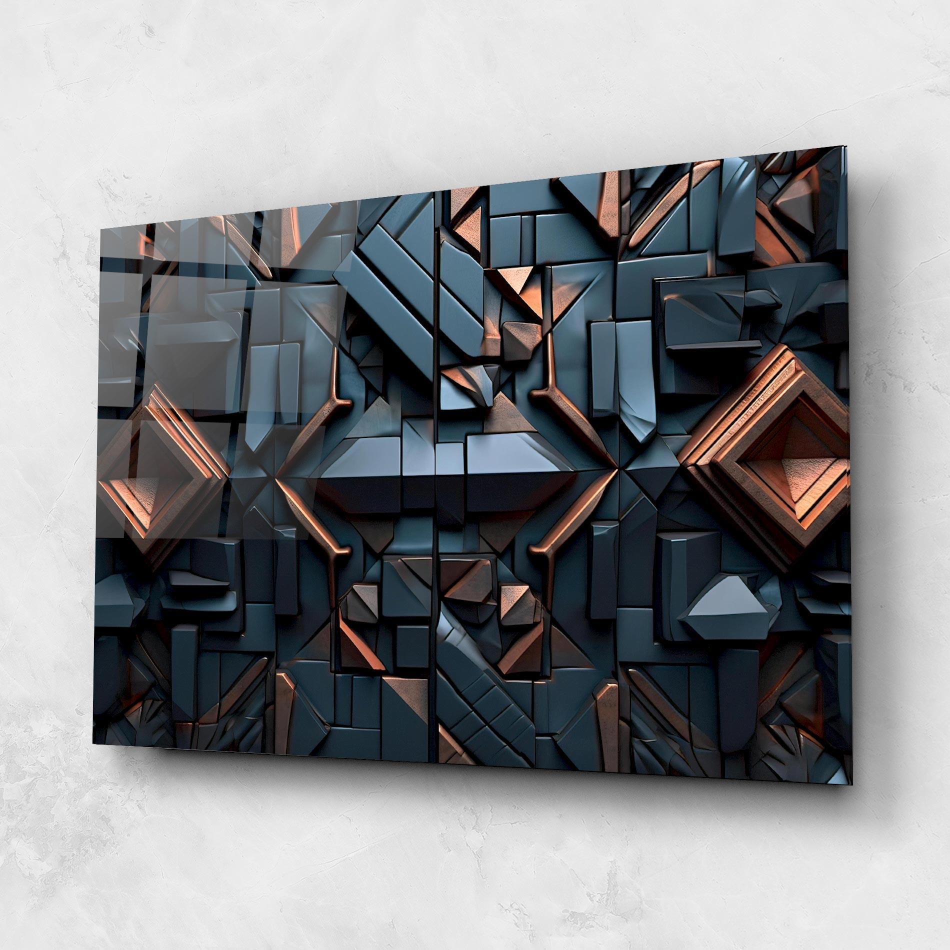 Üvegkép Orange Rhombus mockup 1