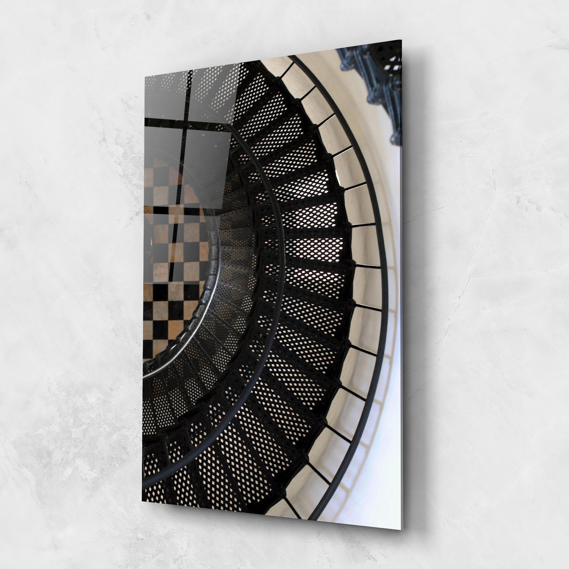 Üvegkép Beautiful Black Stairs mockup 1