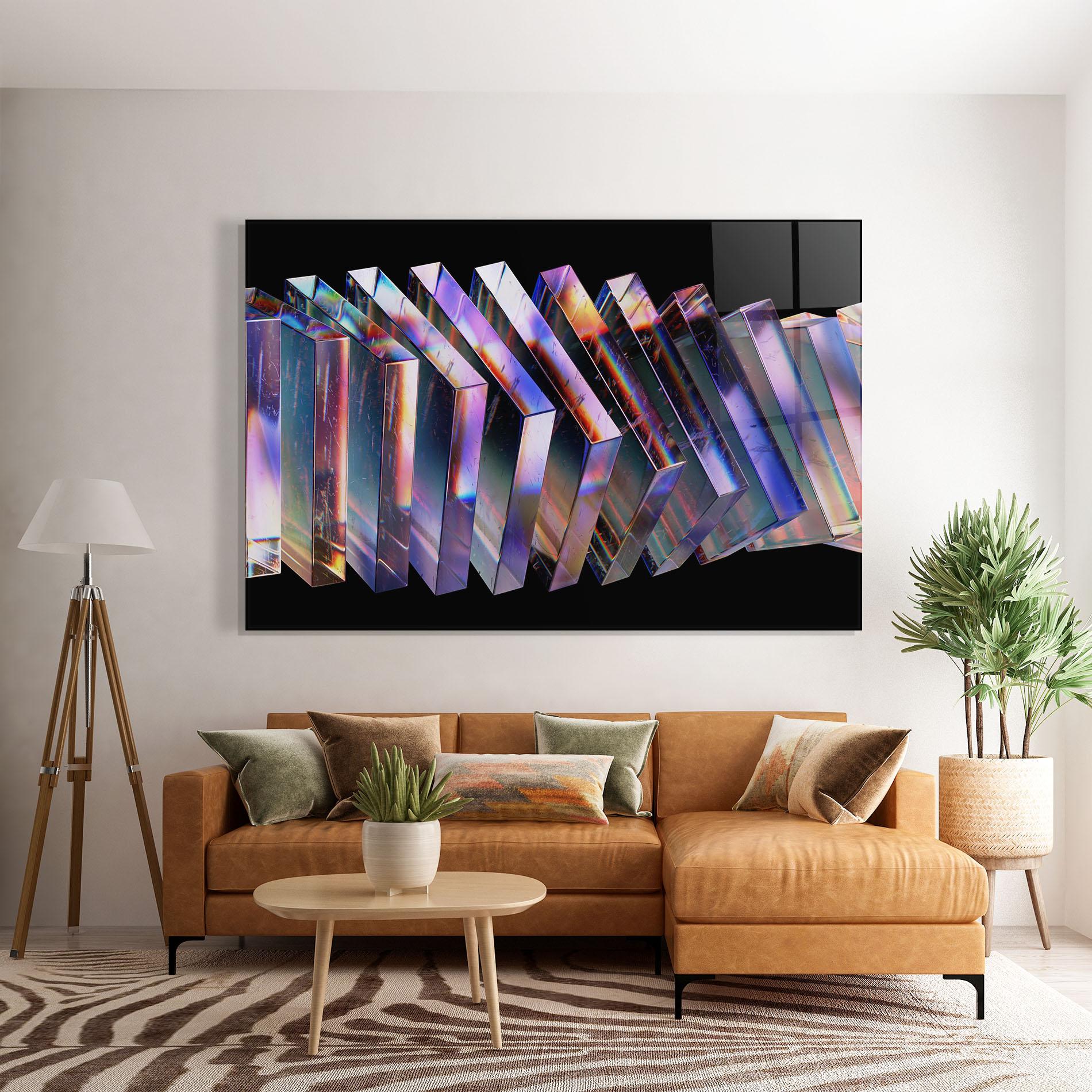 Üvegkép Square Glass Floating mockup 7