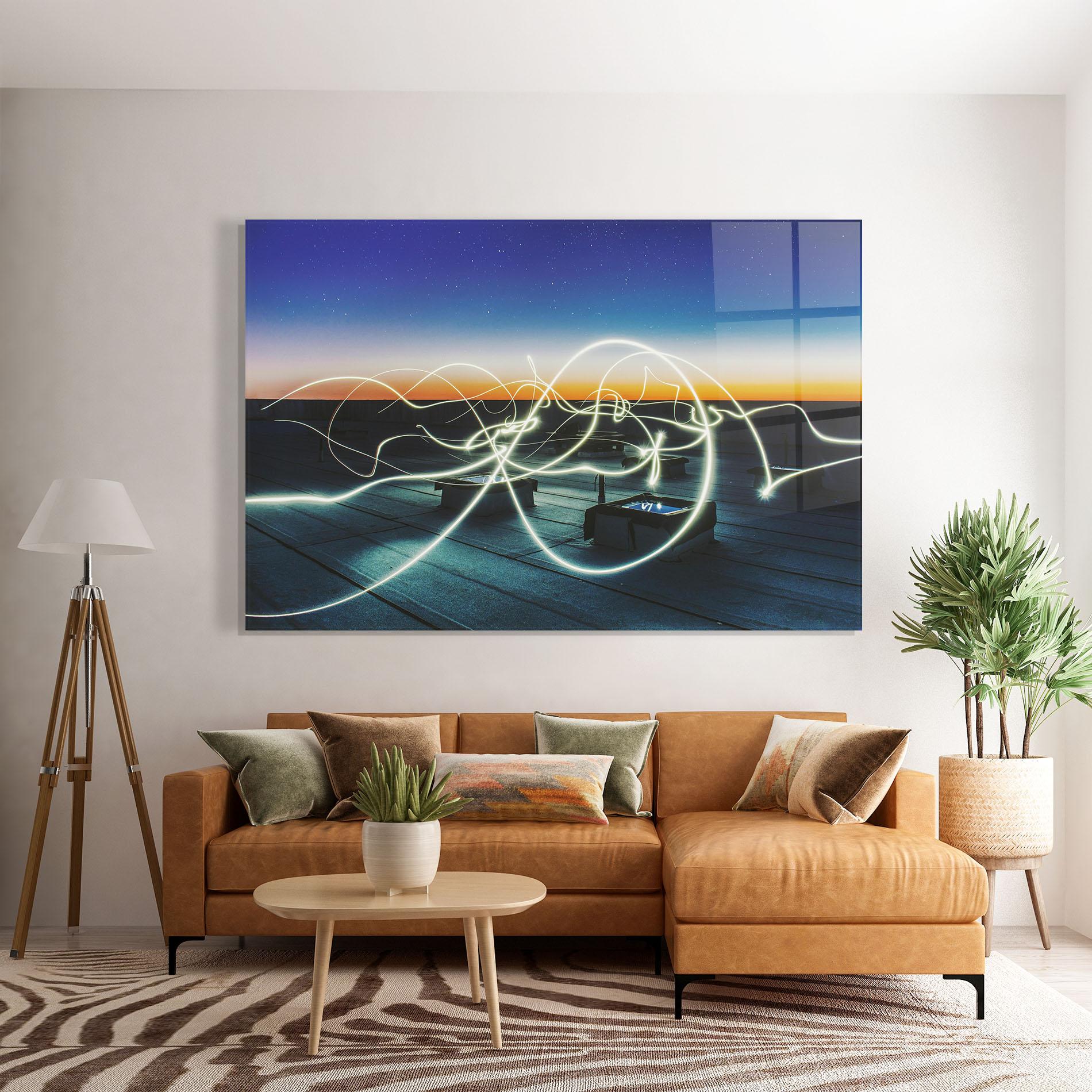 Üvegkép White Light Floating mockup 7