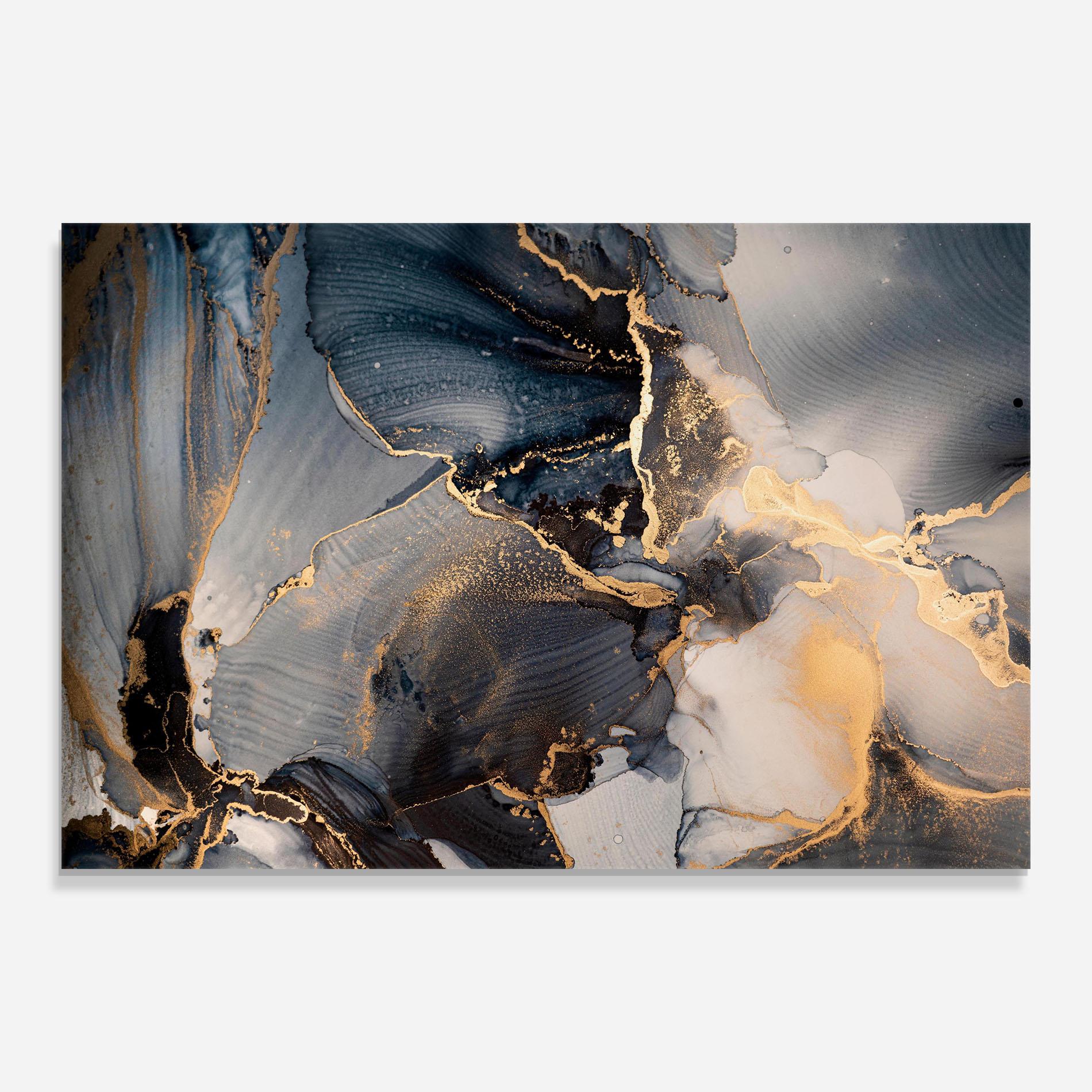 Üvegkép Golden Abstract Marble mockup 0