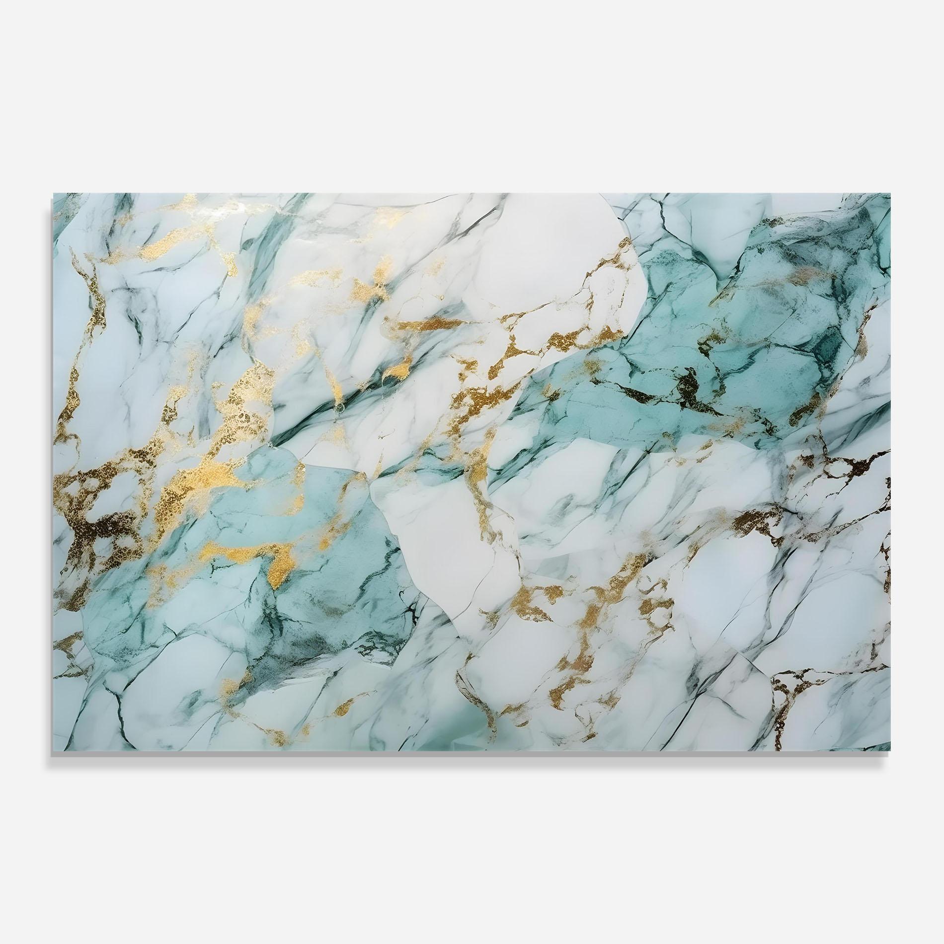 Üvegkép Light Green Gold Line mockup 0