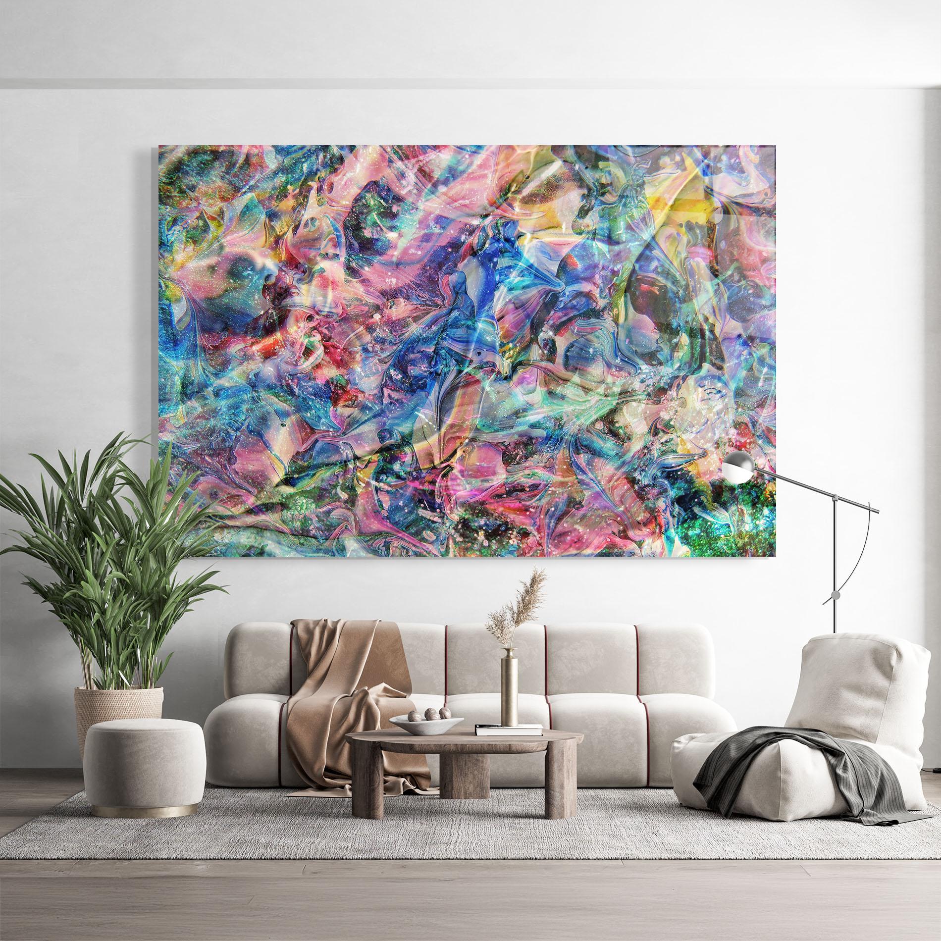 Üvegkép Abstract Colourful Glass mockup 9