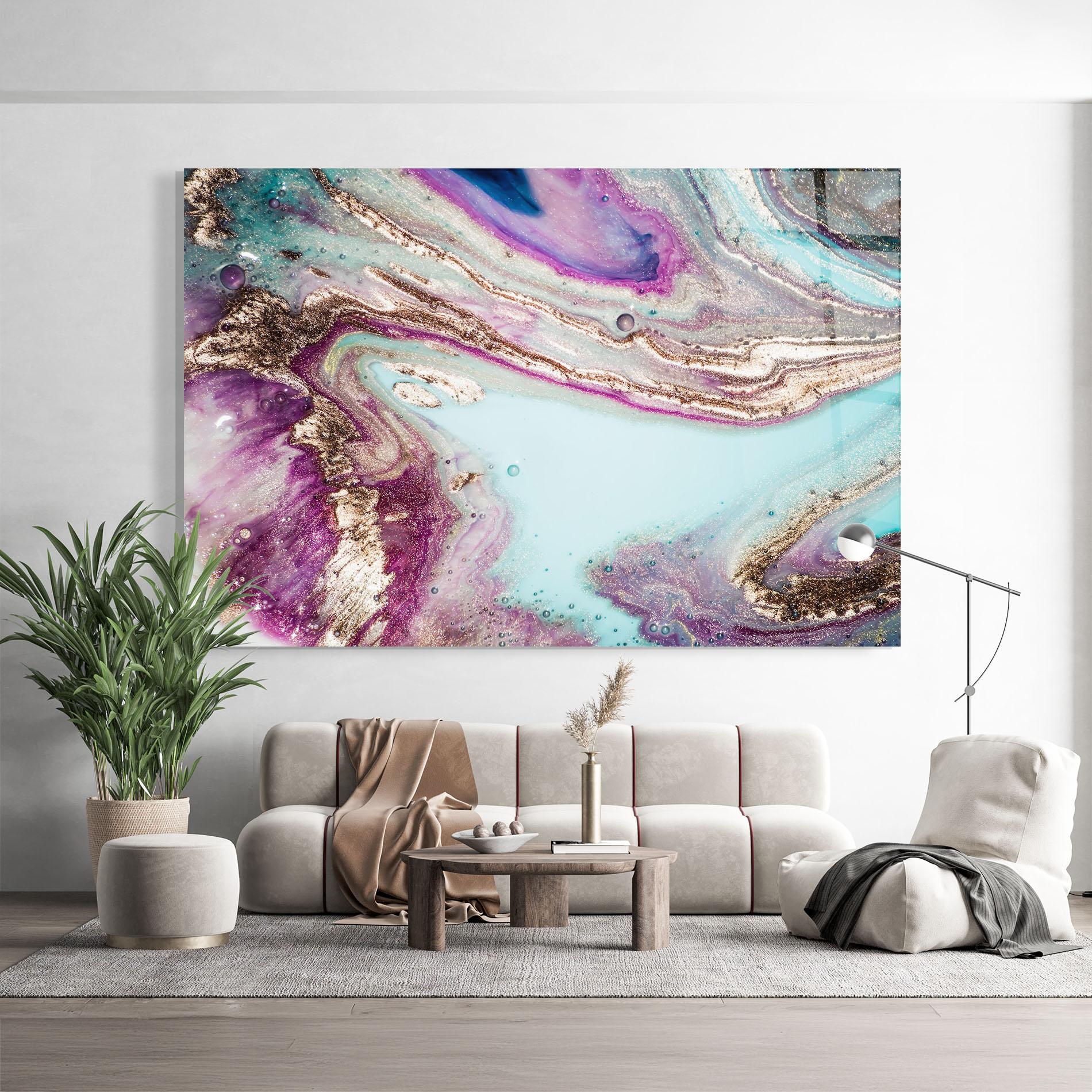 Üvegkép Pink Marble Shades mockup 9