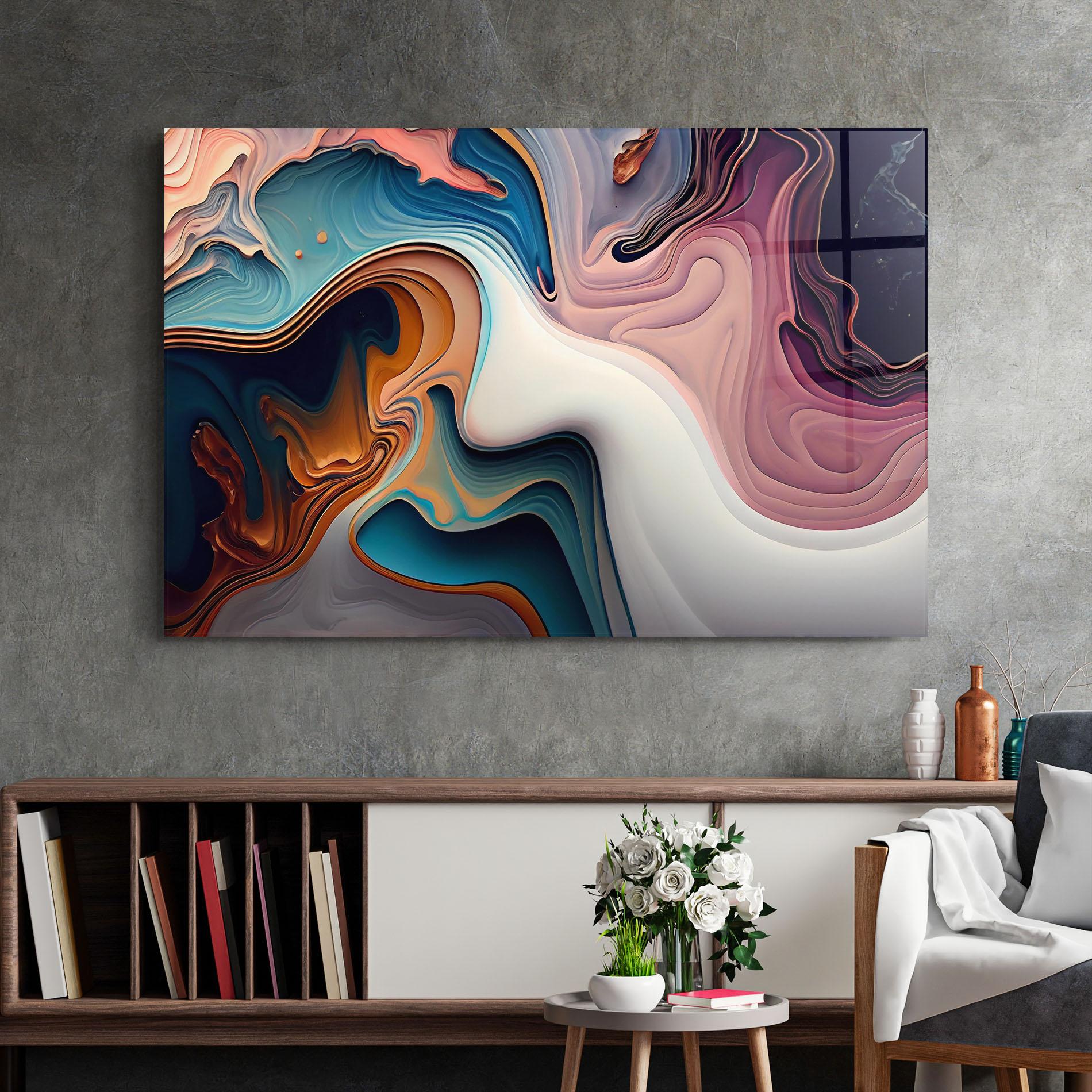 Üvegkép Mixed Colors Marble mockup 2