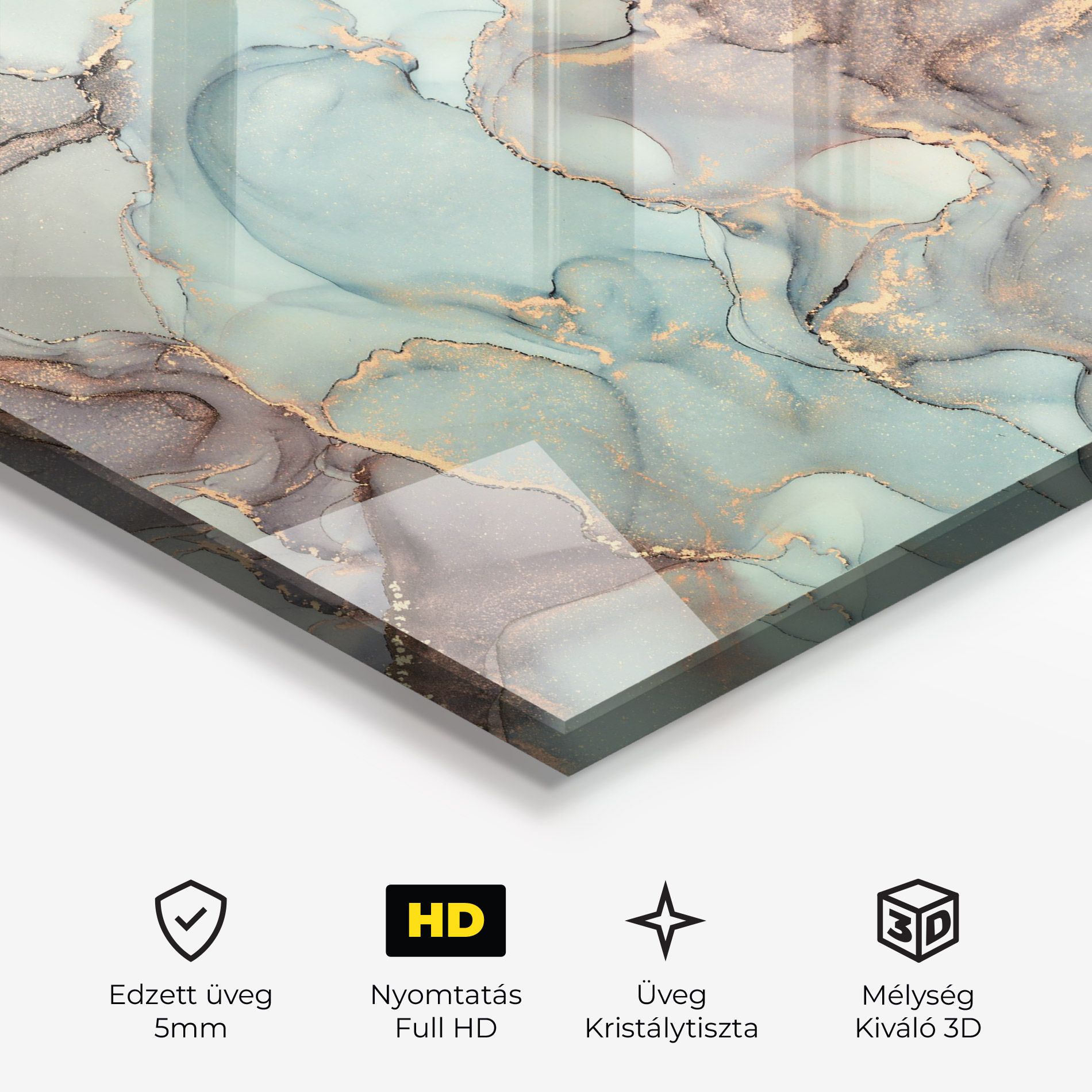 Abstract Turquoise Marble mockup 3