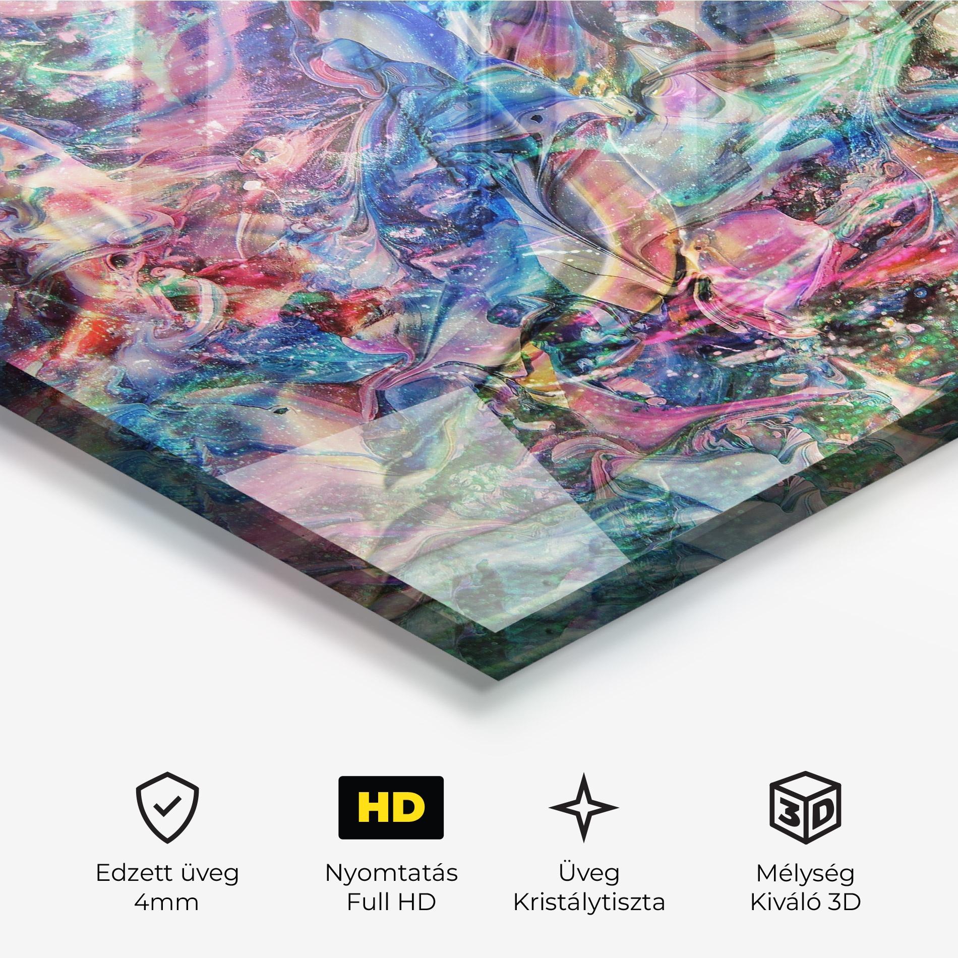 Üvegkép Abstract Colourful Glass mockup 3
