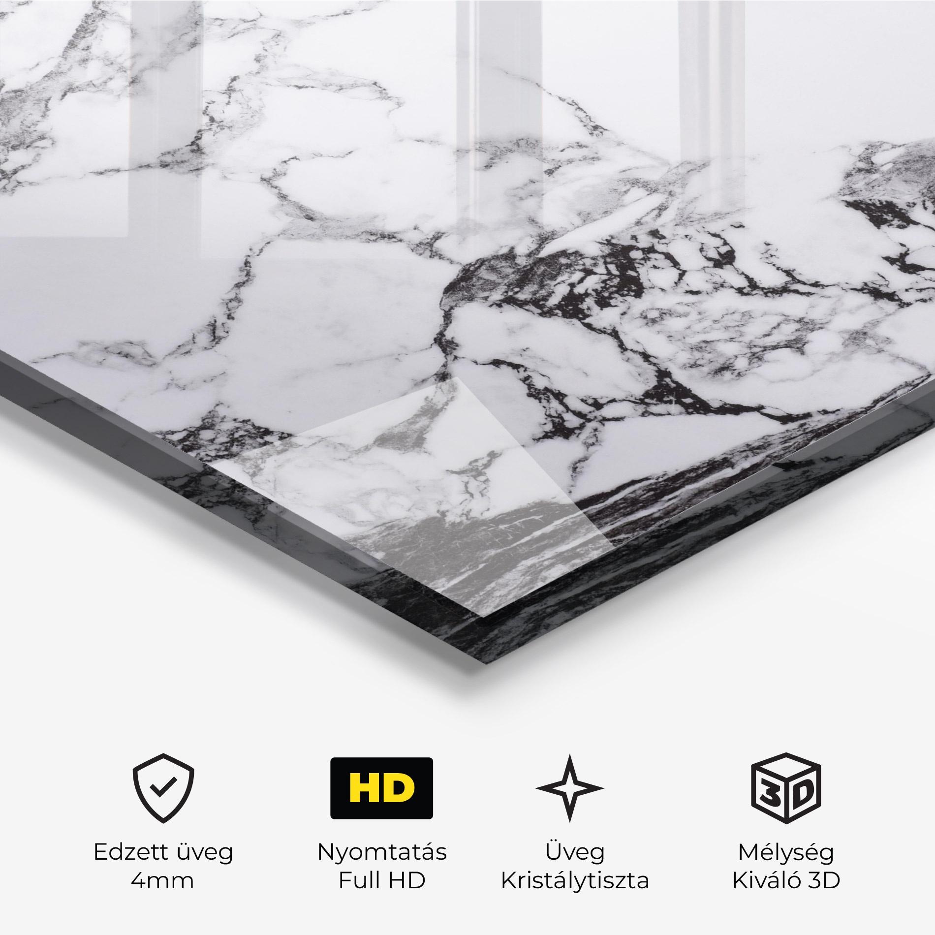 Üvegkép Marble Dark Grey mockup 3
