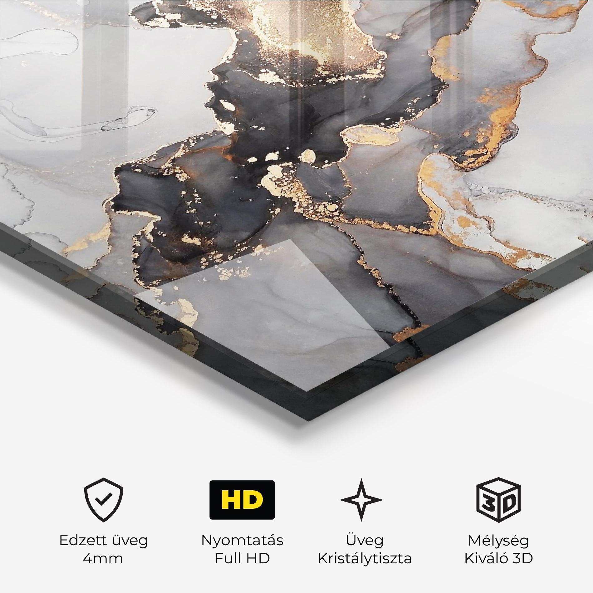 Üvegkép Marble Shades mockup 3