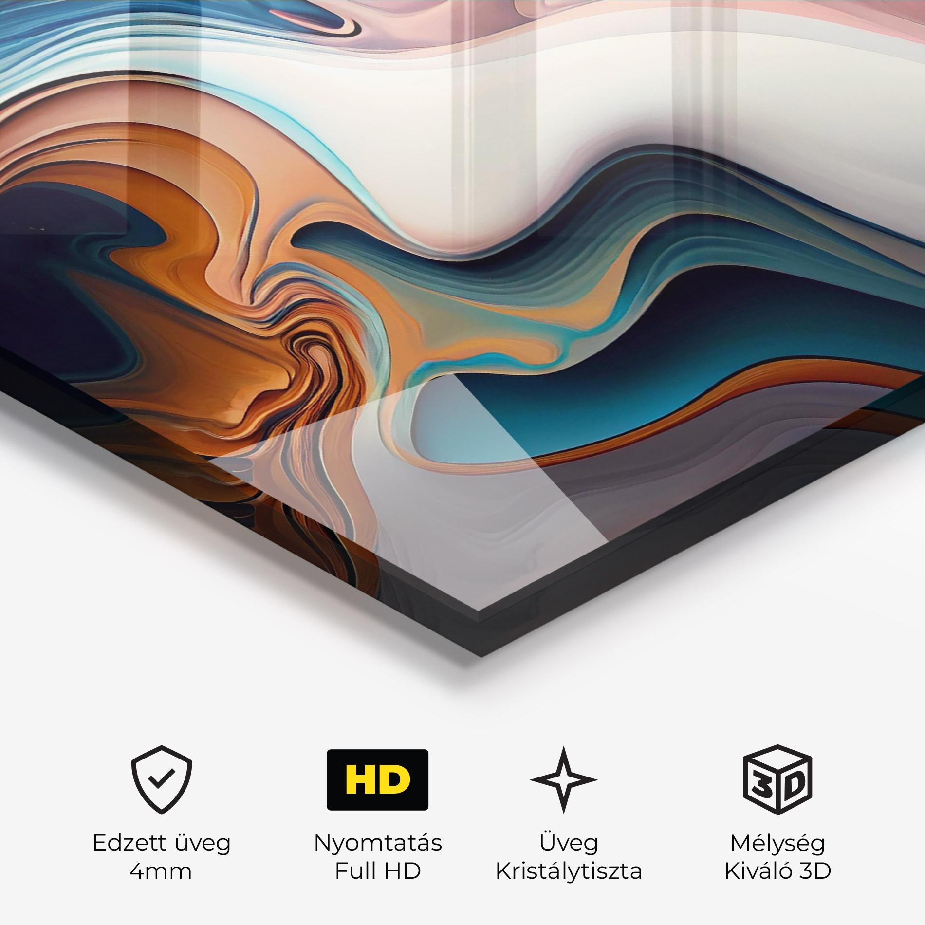 Üvegkép Mixed Colors Marble mockup 3