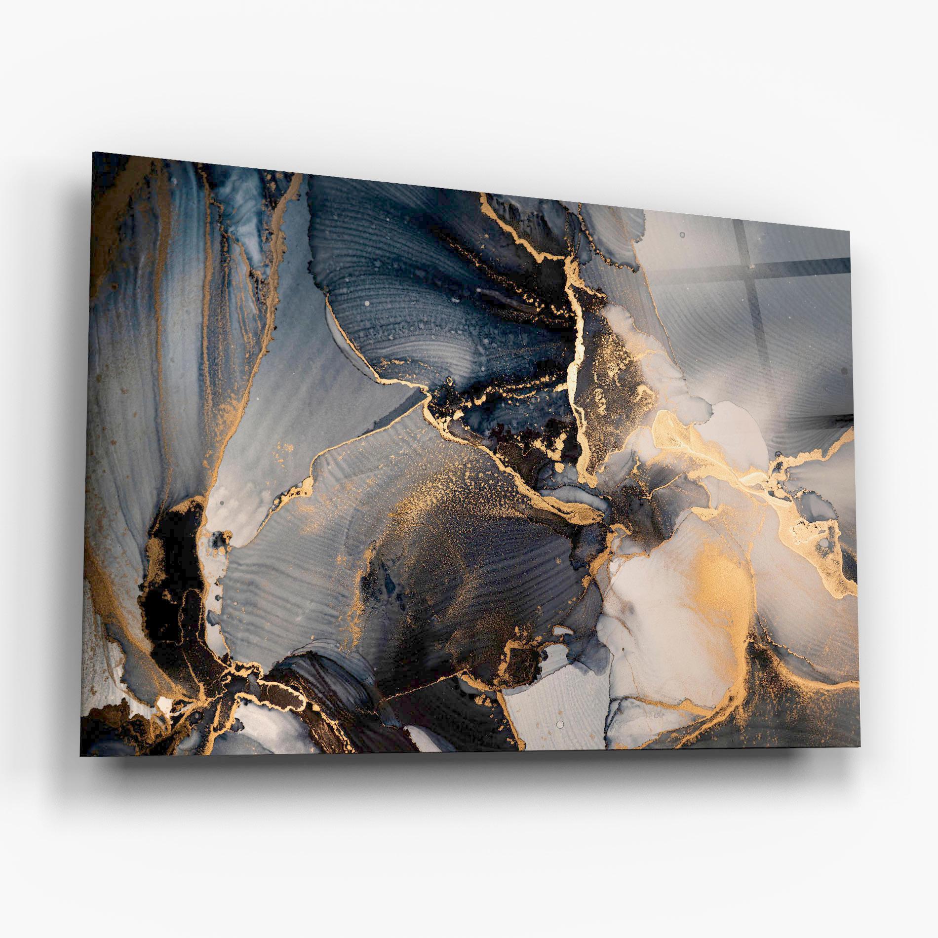 Üvegkép Golden Abstract Marble mockup 6