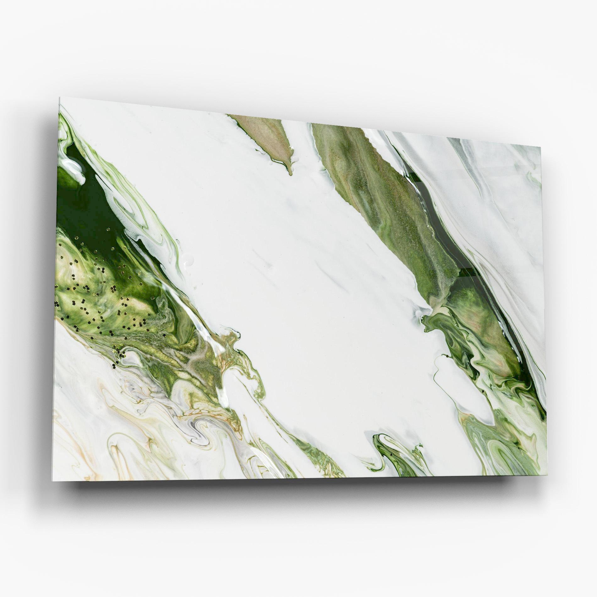 Üvegkép Green Liquid Marble mockup 6