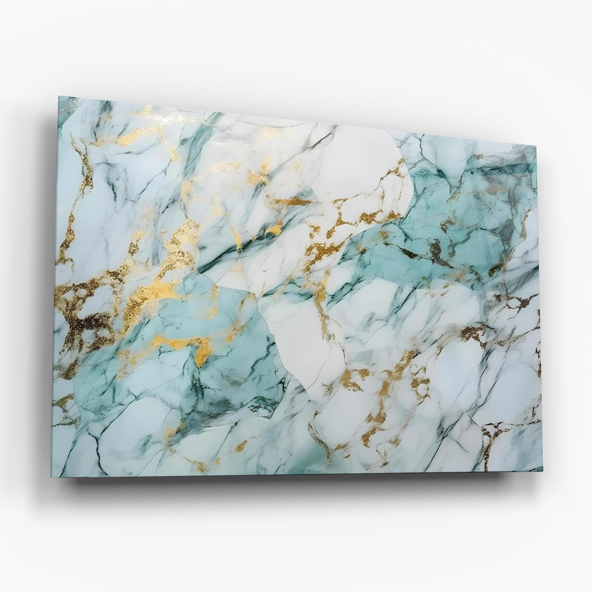 Üvegkép Light Green Gold Line mockup 6