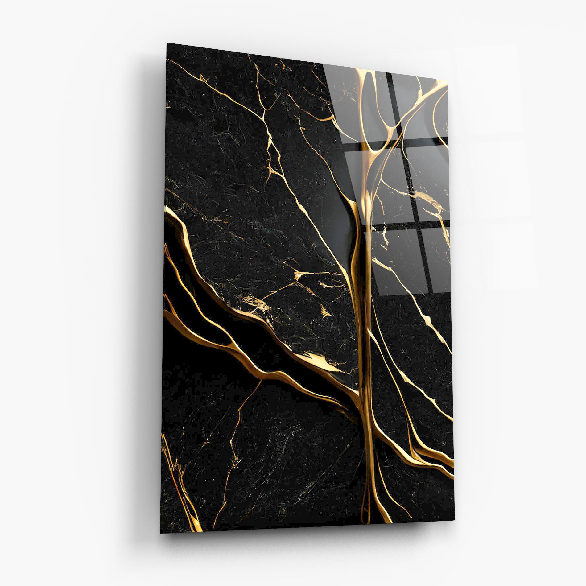 Üvegkép Black Square Marble mockup 6