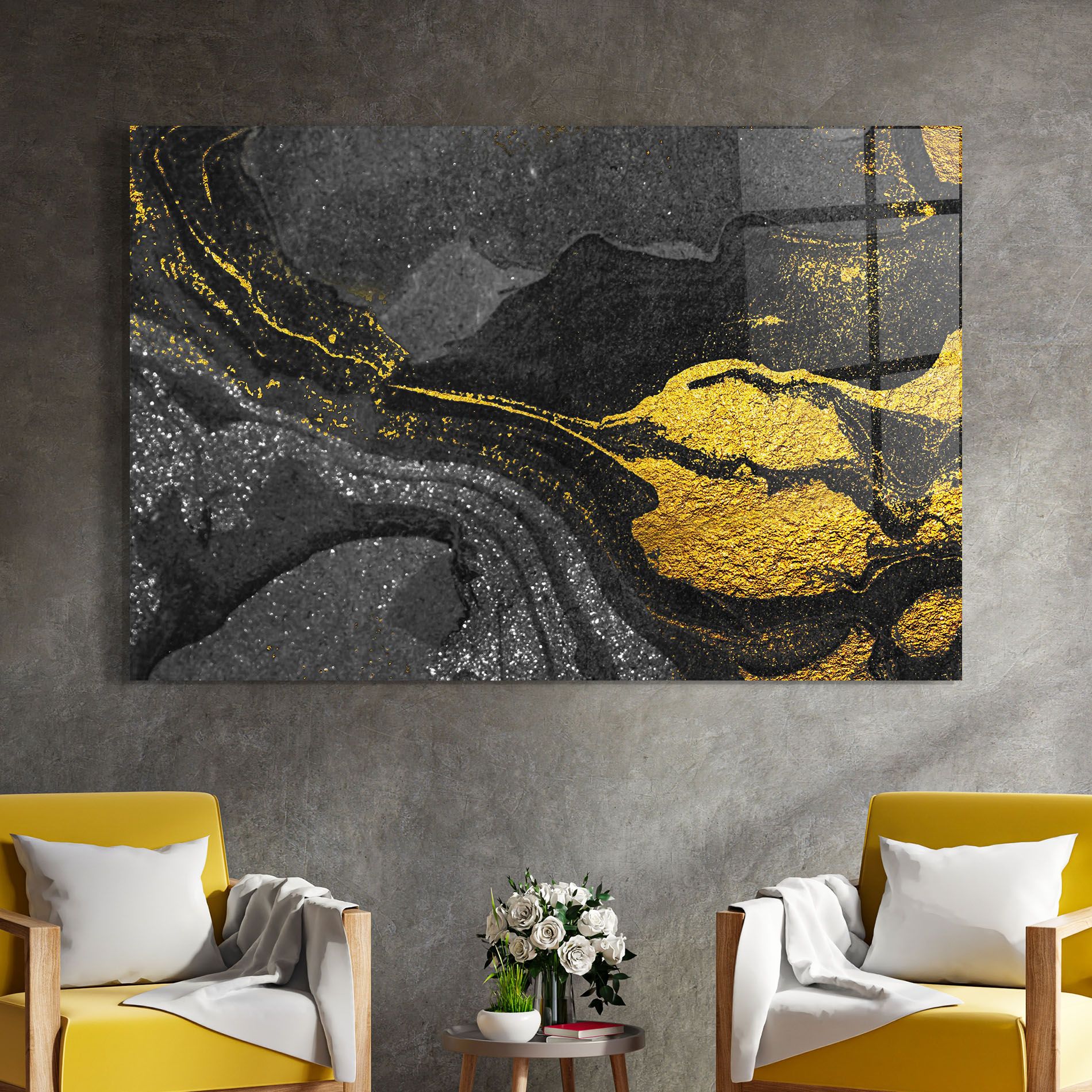 Black And Gold Texture mockup 4