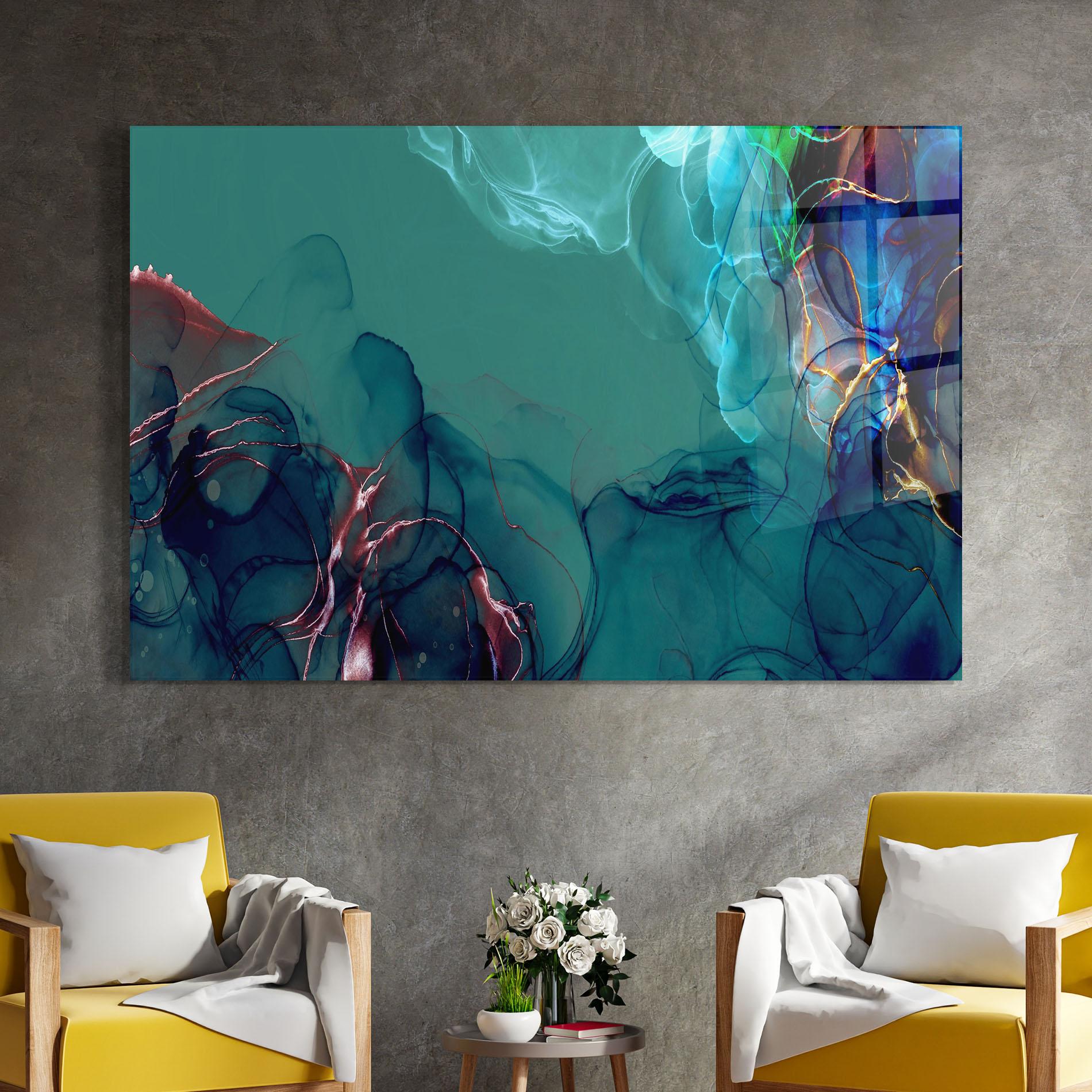 Üvegkép Darkish Abstract mockup 4