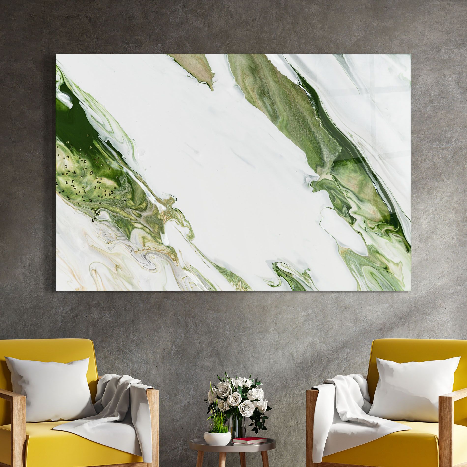 Green Liquid Marble mockup 4
