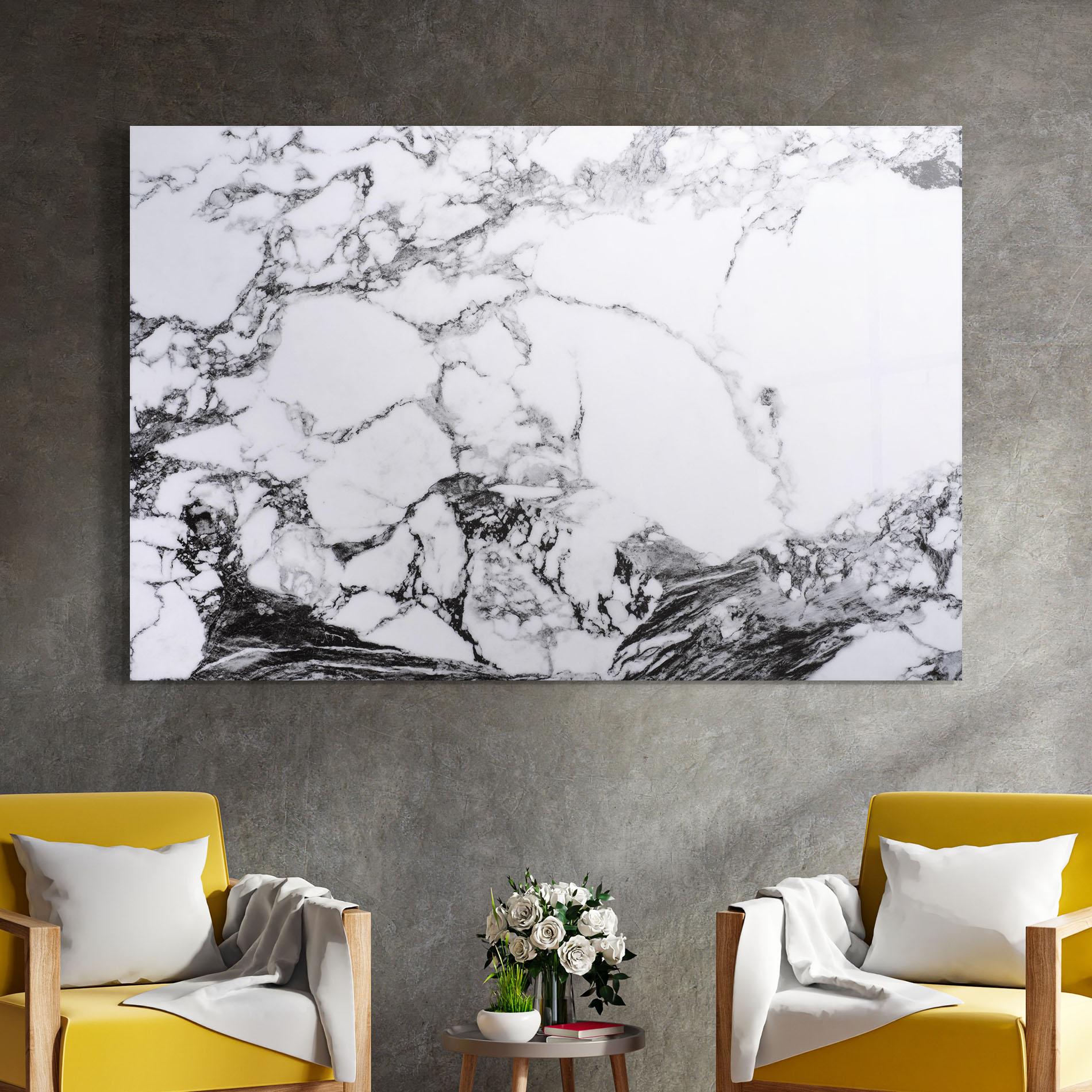 Üvegkép Marble Dark Grey mockup 4