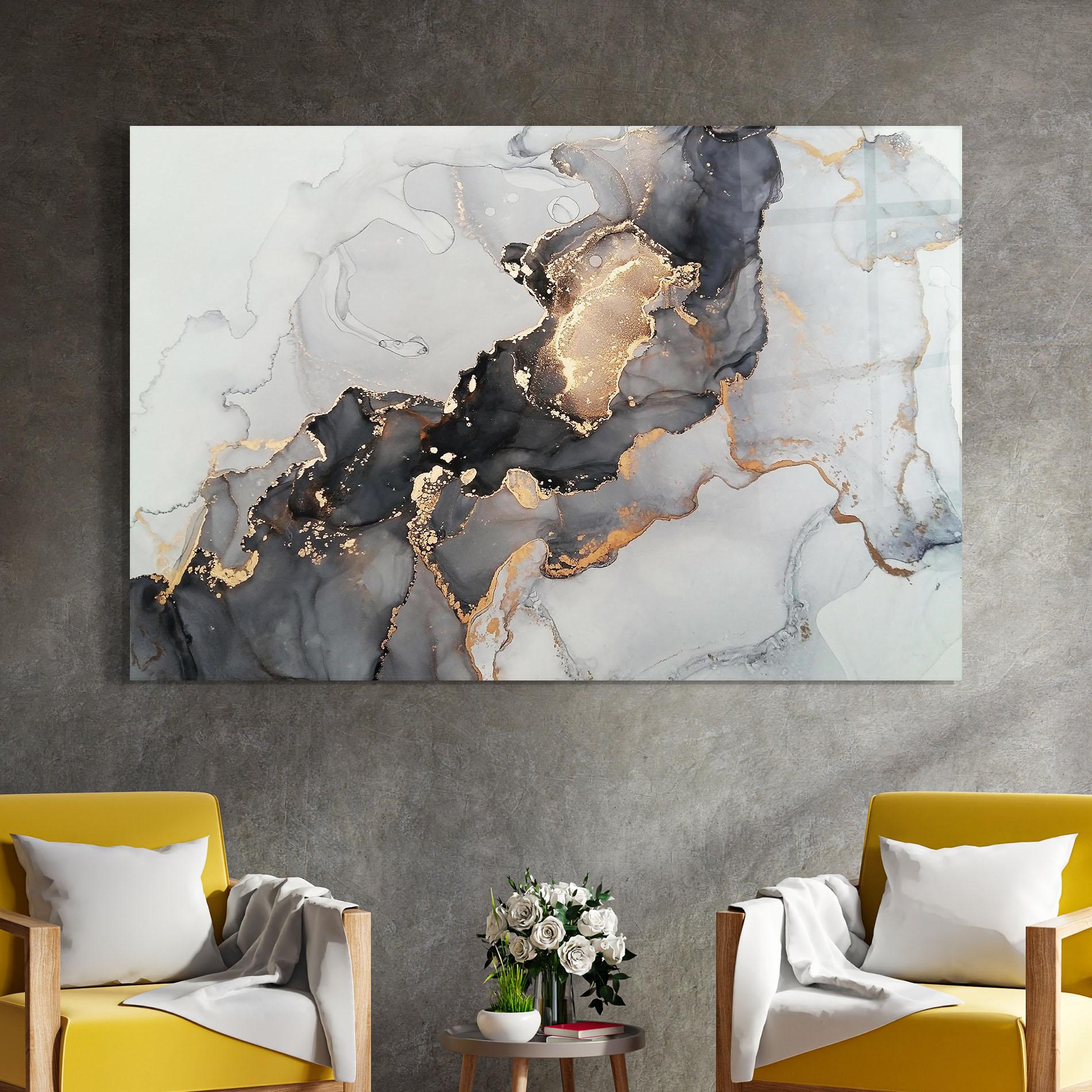 Üvegkép Marble Shades mockup 4