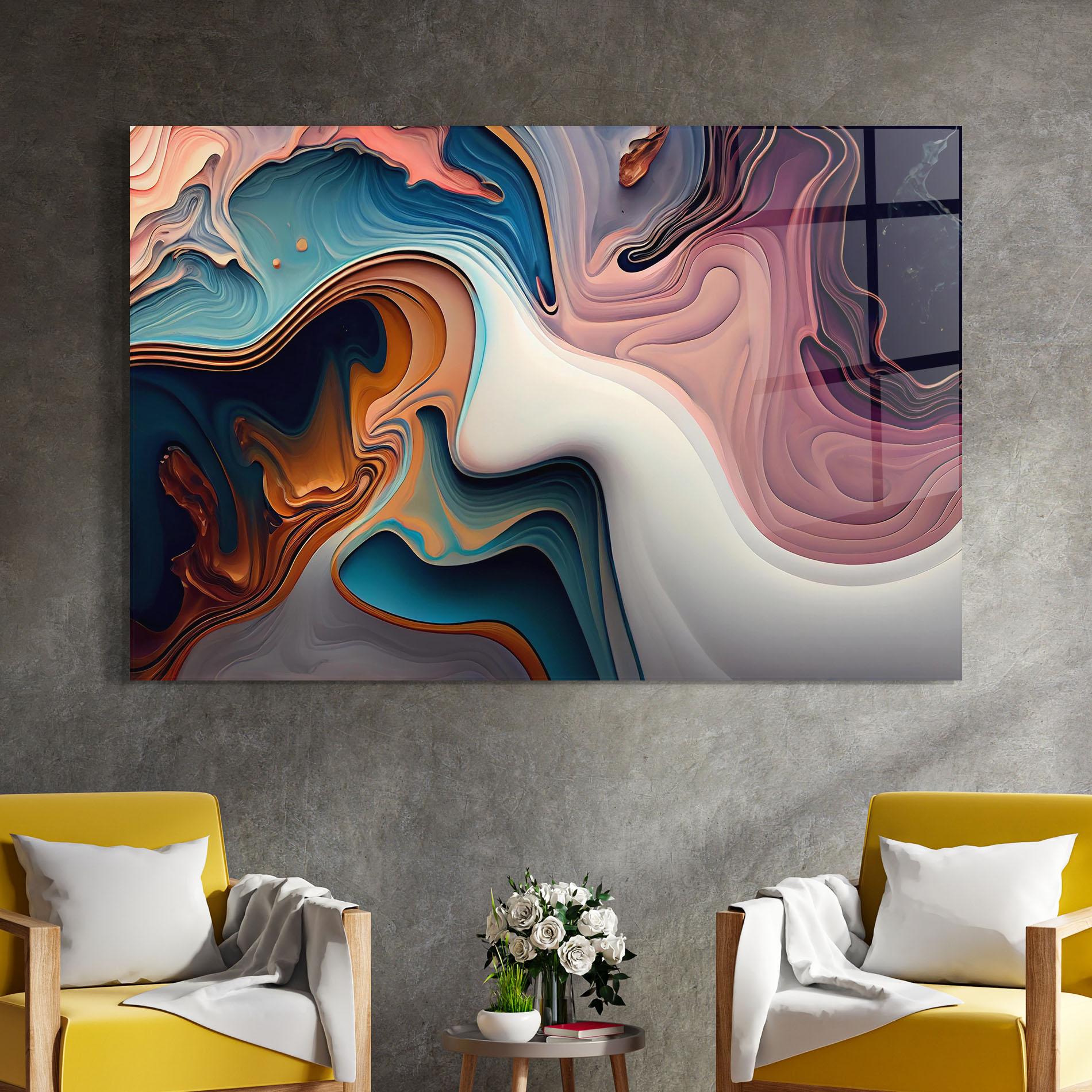Üvegkép Mixed Colors Marble mockup 4