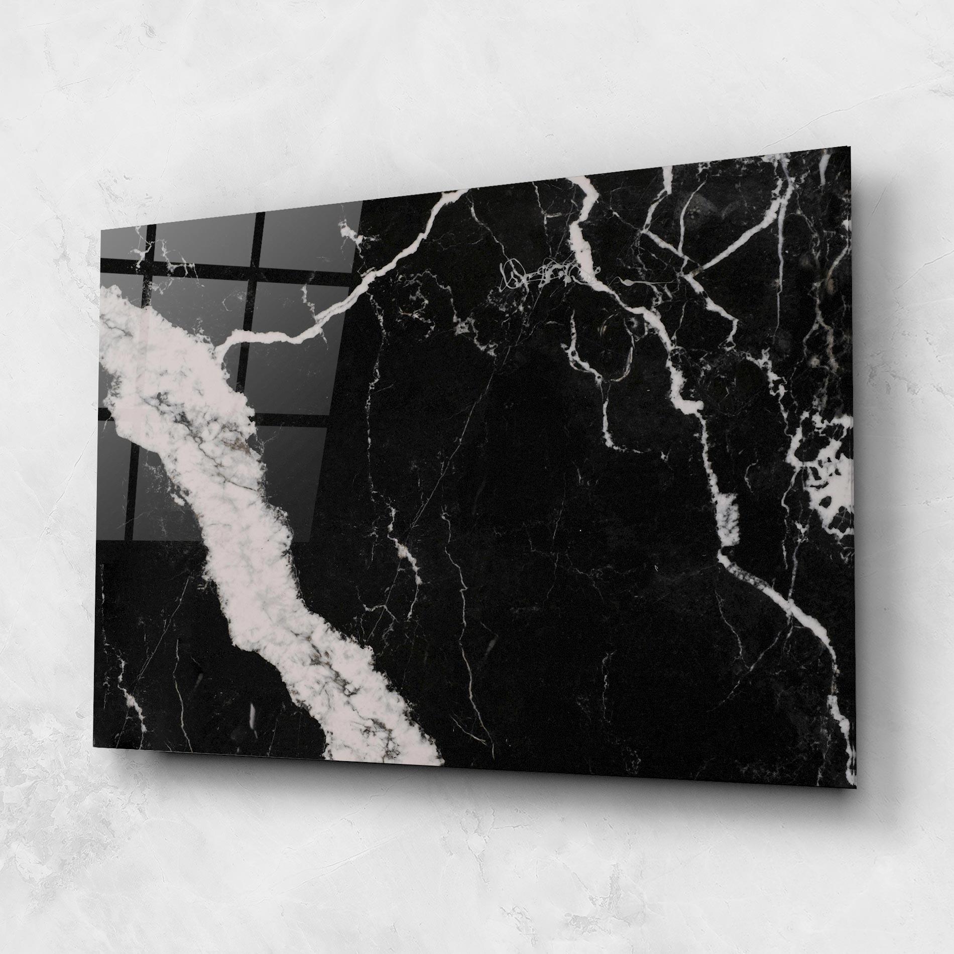 Üvegkép Black Marble Light Grey mockup 1