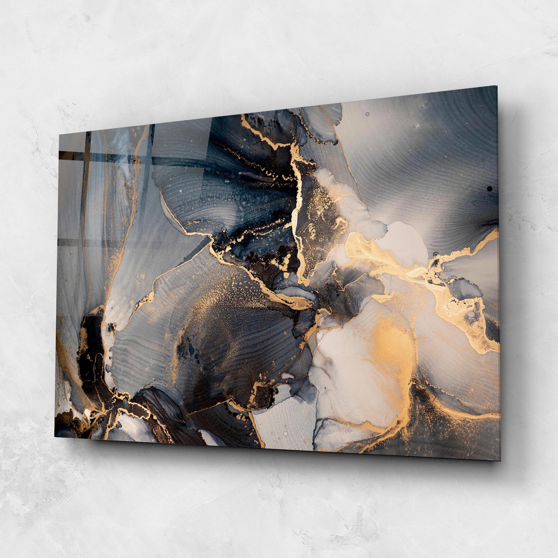 Üvegkép Golden Abstract Marble mockup 1