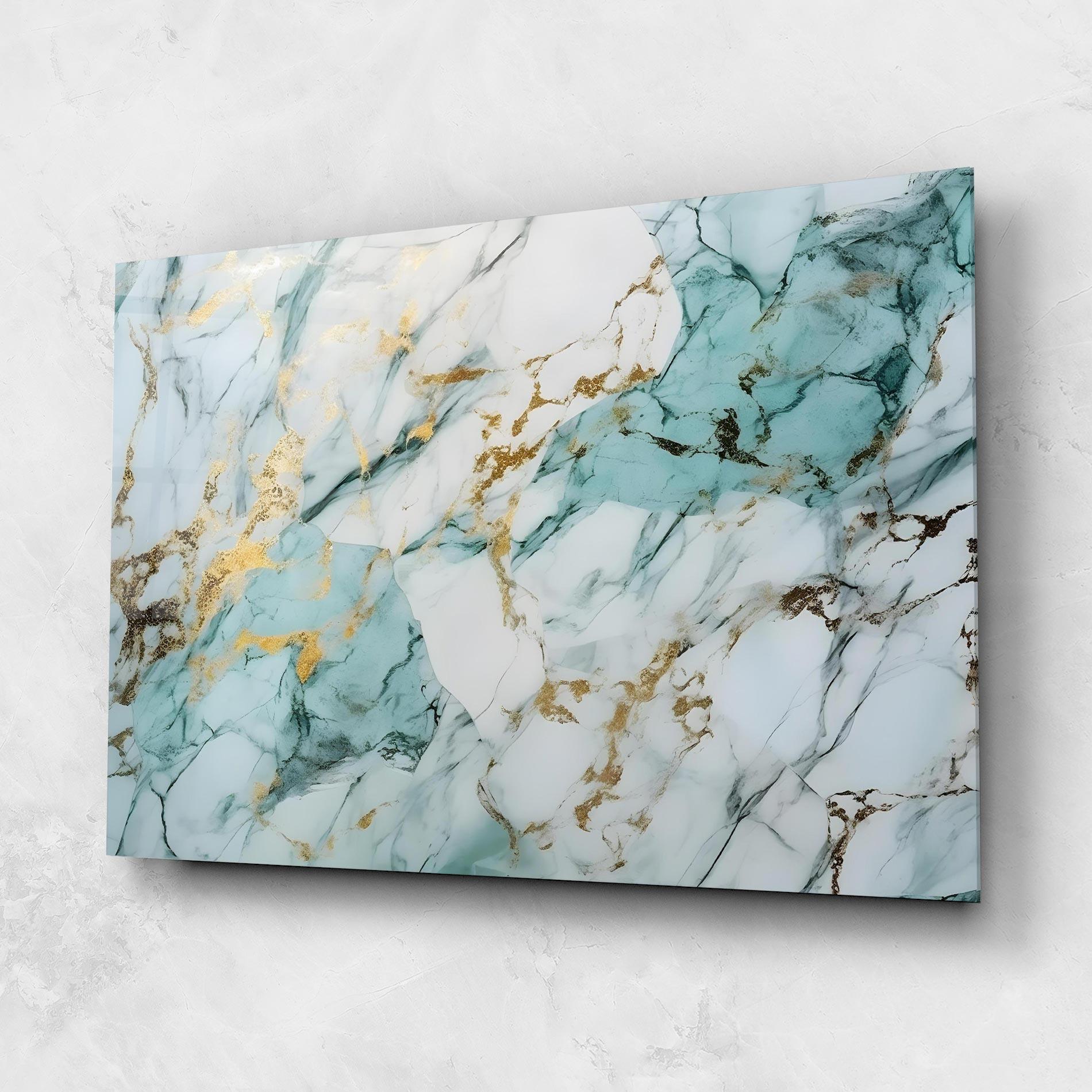 Üvegkép Light Green Gold Line mockup 1