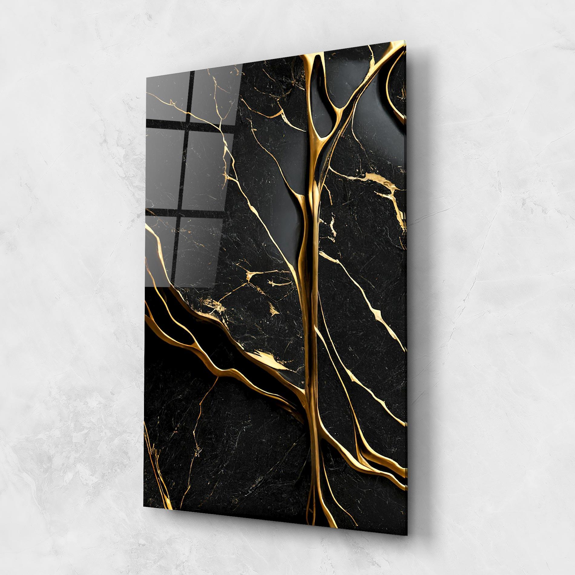 Üvegkép Black Square Marble mockup 1