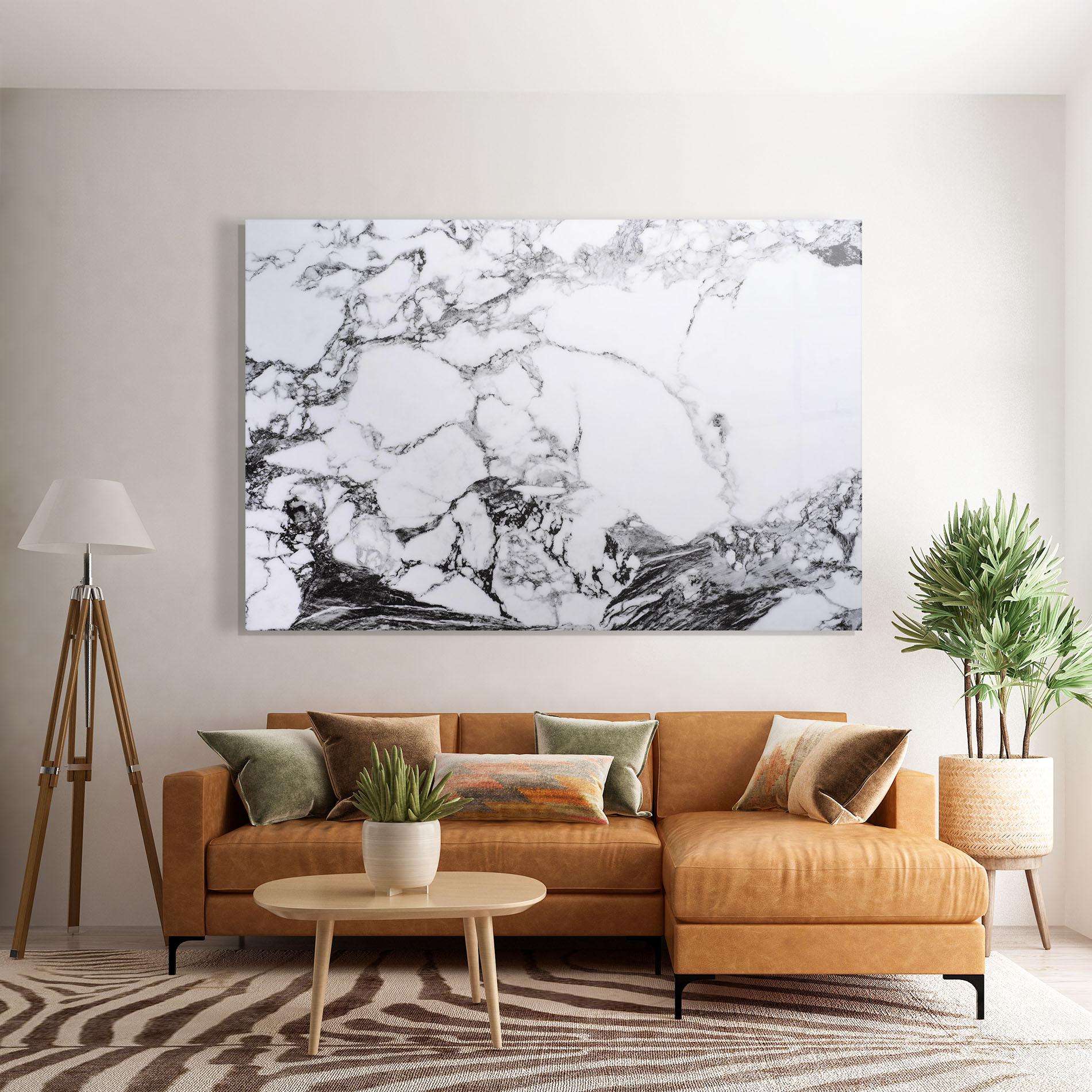 Üvegkép Marble Dark Grey mockup 7