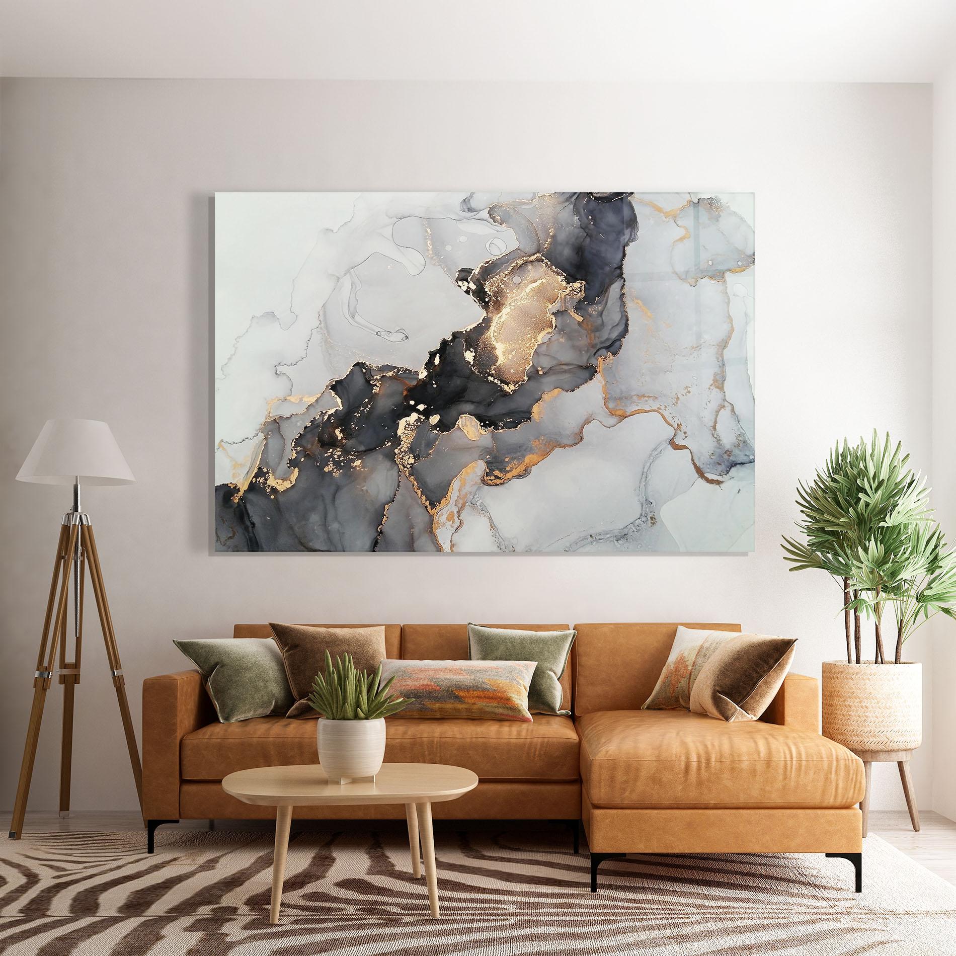 Üvegkép Marble Shades mockup 7