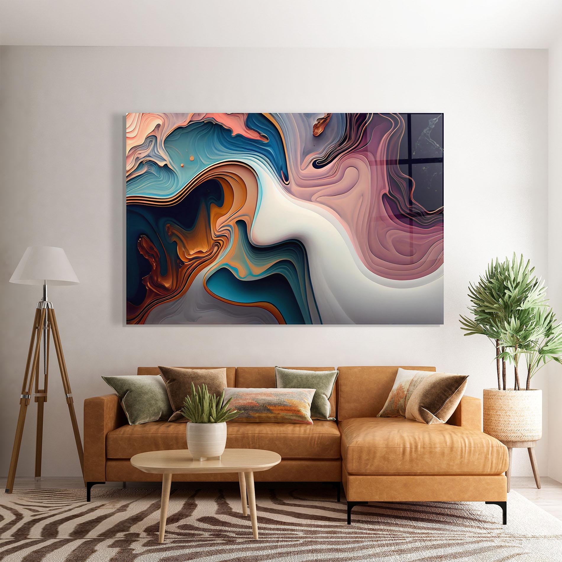 Üvegkép Mixed Colors Marble mockup 7
