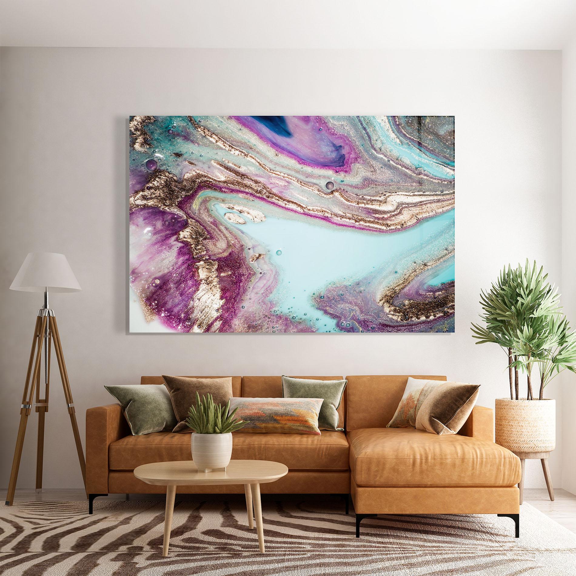 Üvegkép Pink Marble Shades mockup 7