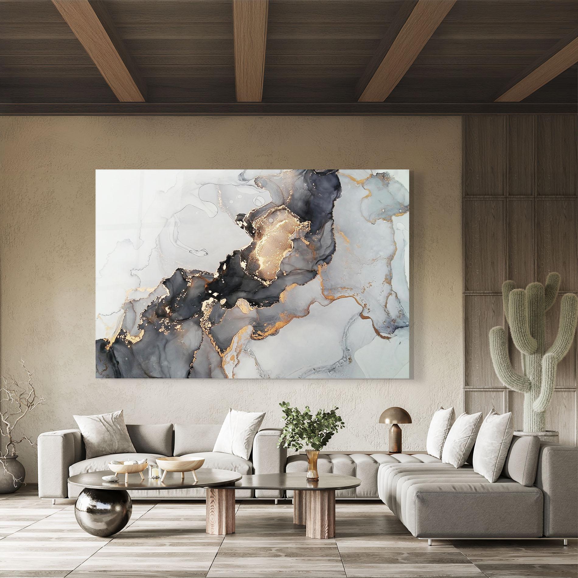 Üvegkép Marble Shades mockup 8