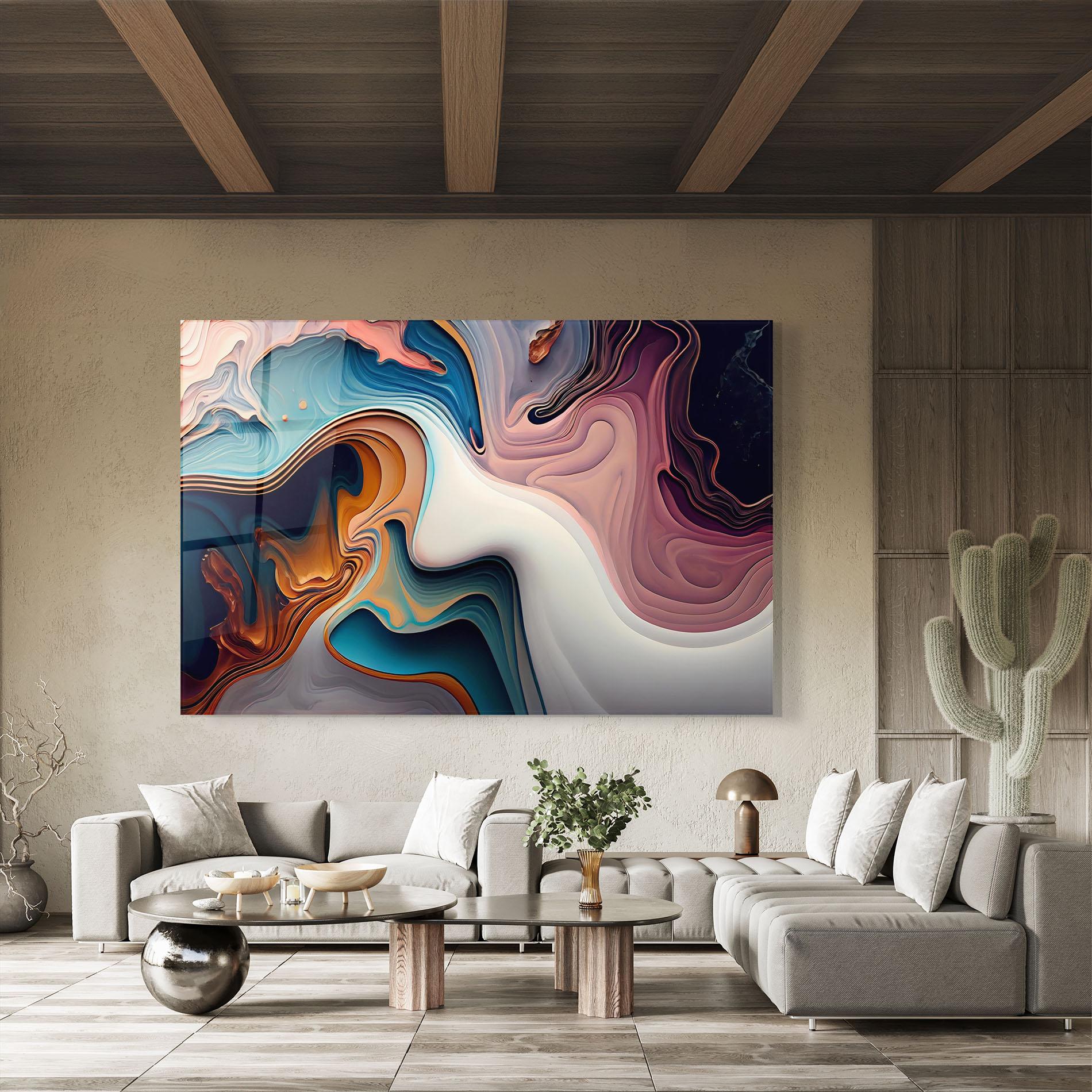 Üvegkép Mixed Colors Marble mockup 8