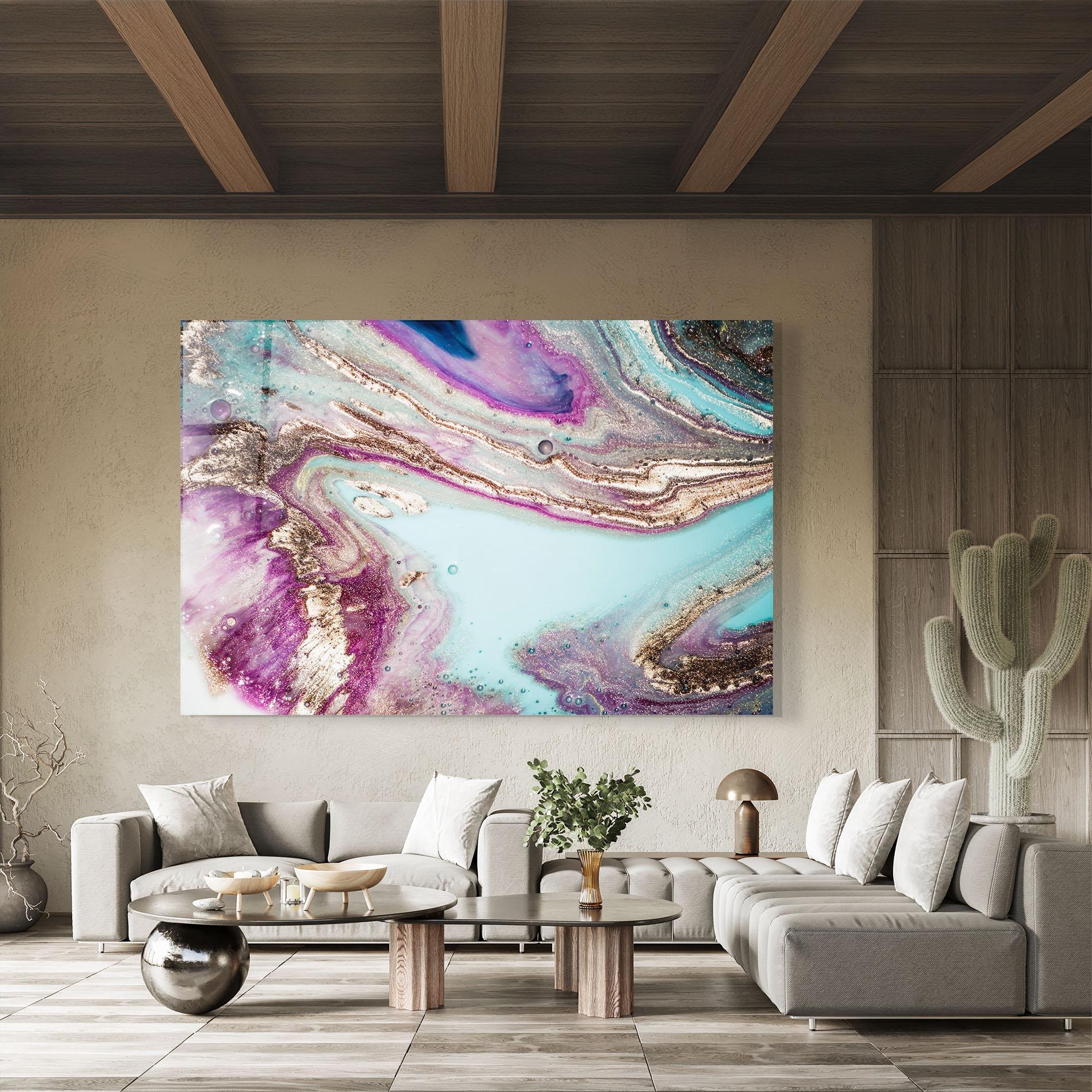 Üvegkép Pink Marble Shades mockup 8