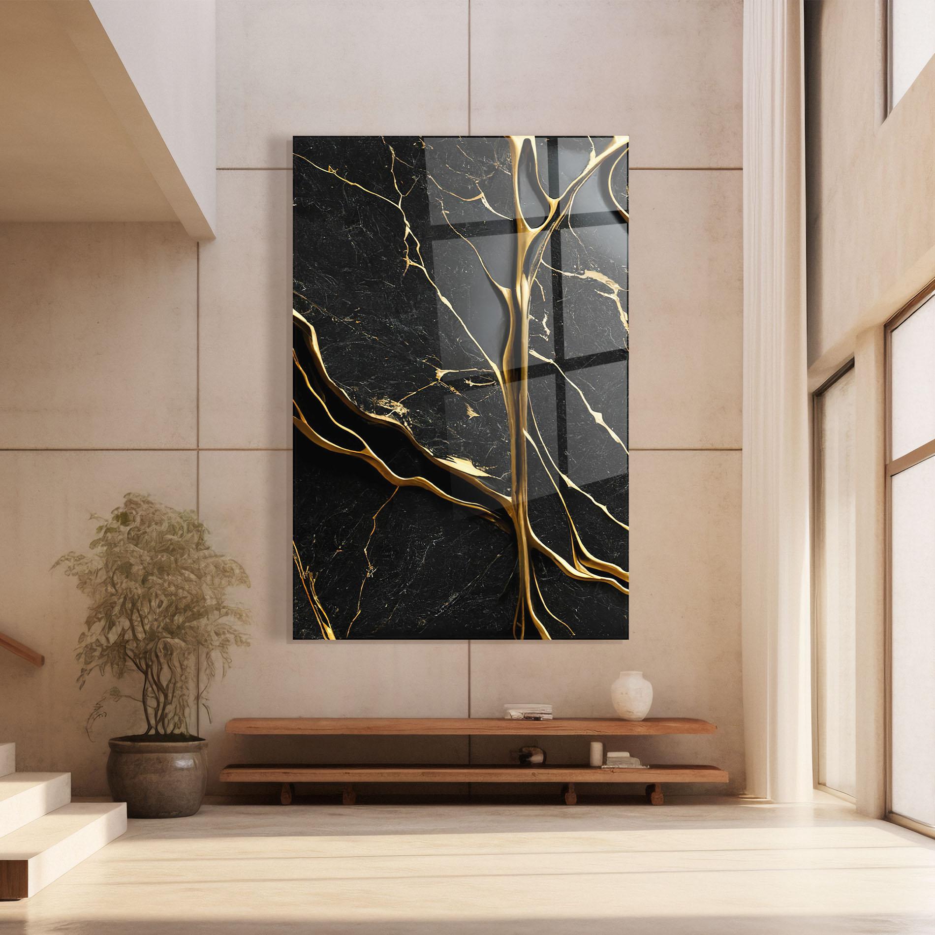 Üvegkép Black Square Marble mockup 8