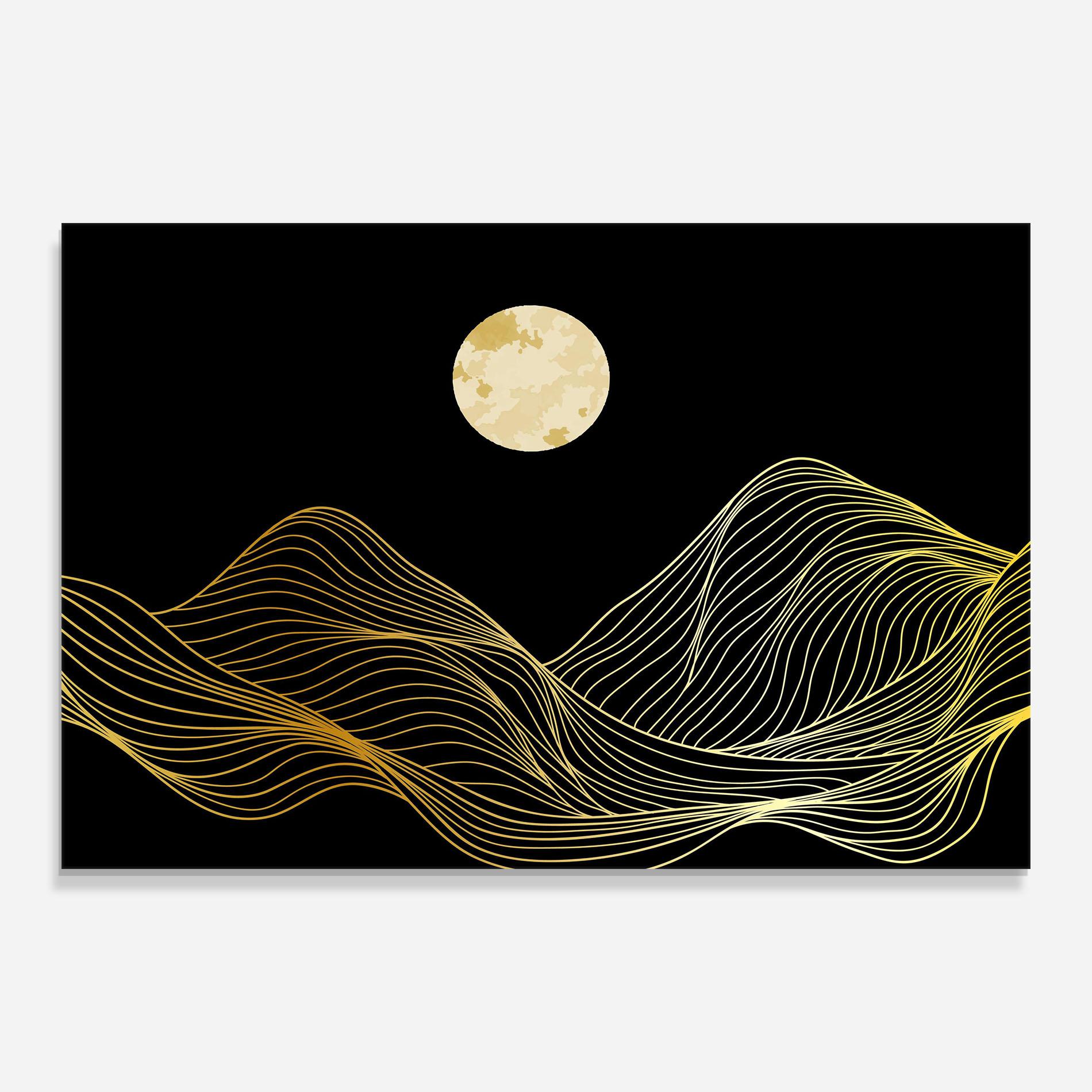 Üvegkép Golden Moon mockup 0