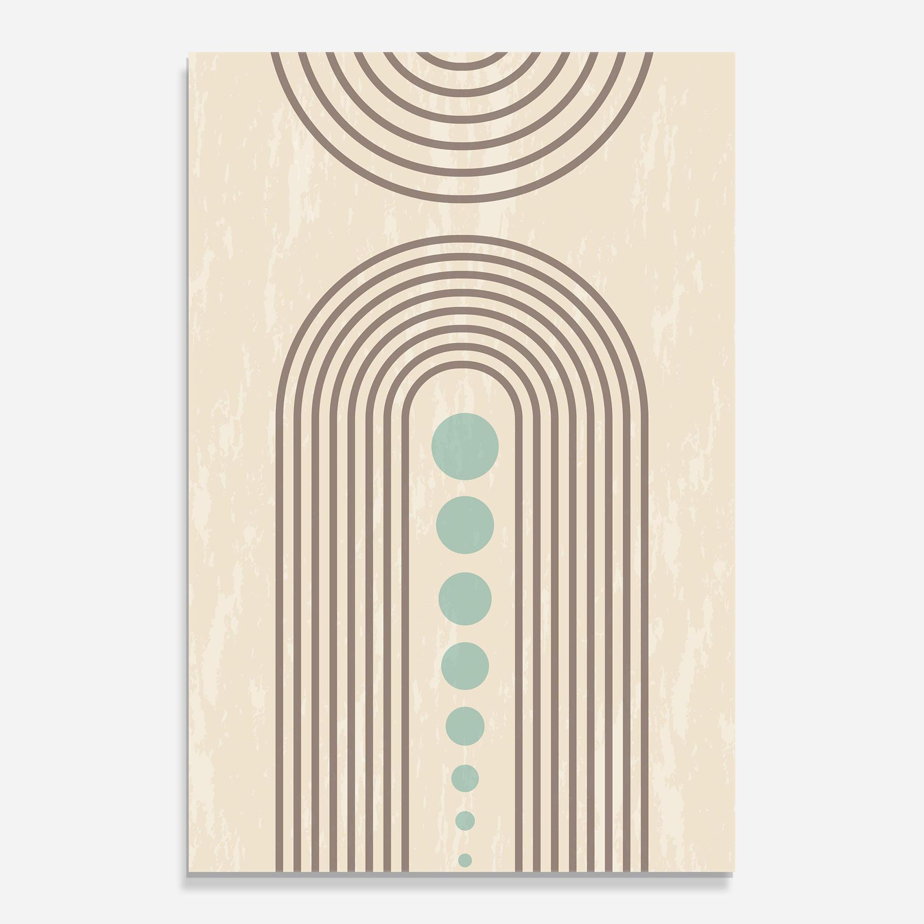 Üvegkép Cream Blue Circles mockup 0