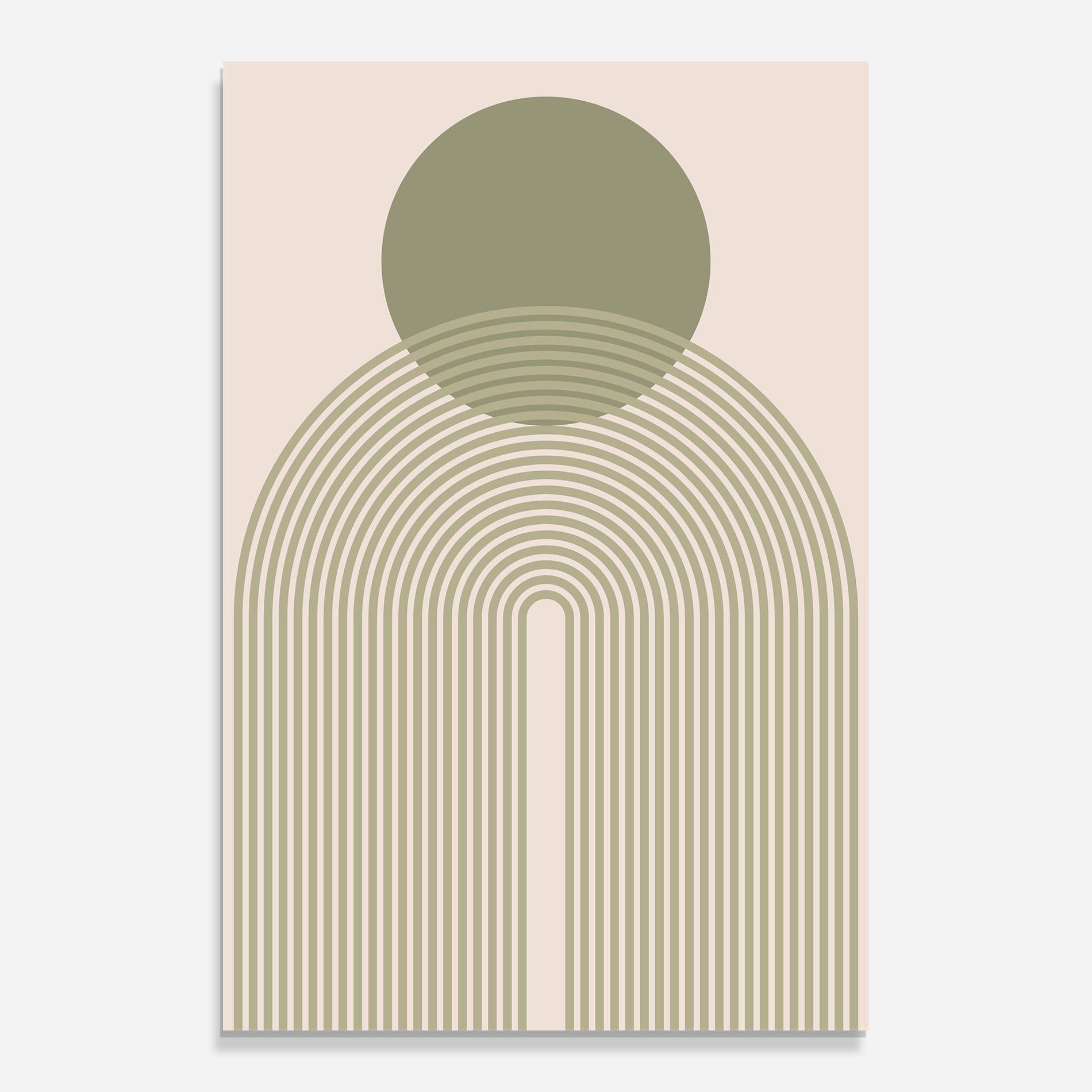 Üvegkép Green Circle Lines mockup 0