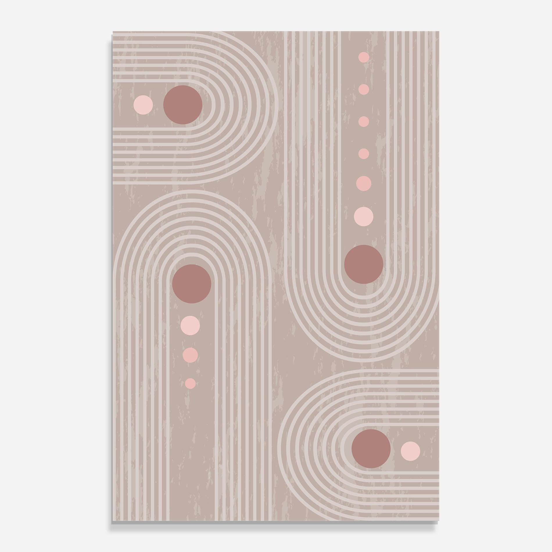 Üvegkép Pink Circle On Cream mockup 0