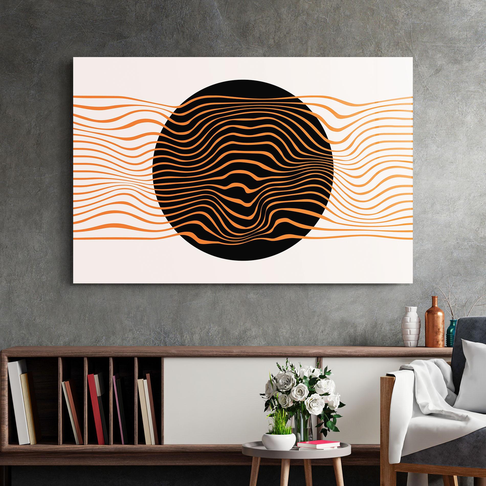 Üvegkép Black Circle mockup 2