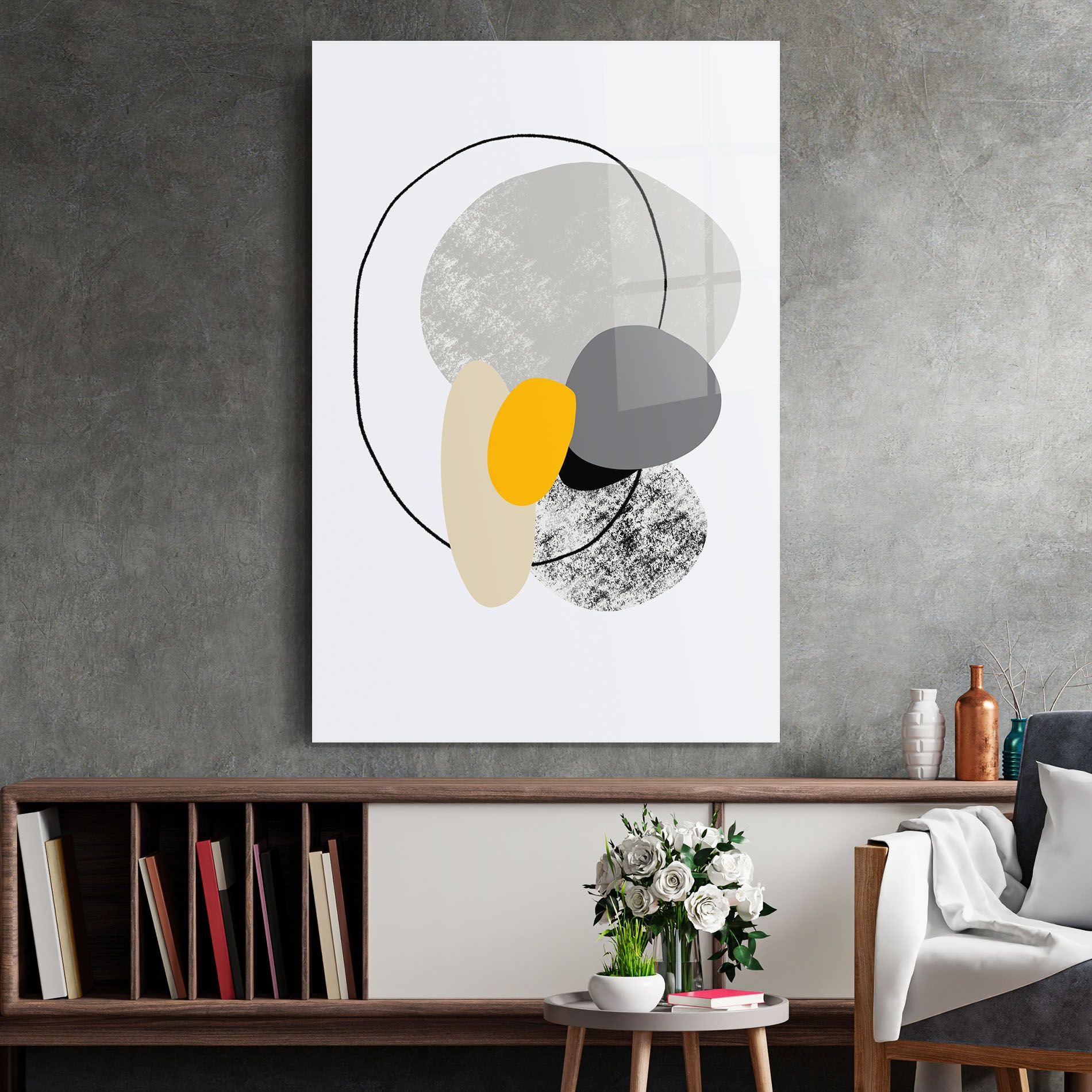 Grey Orange Shape mockup 2